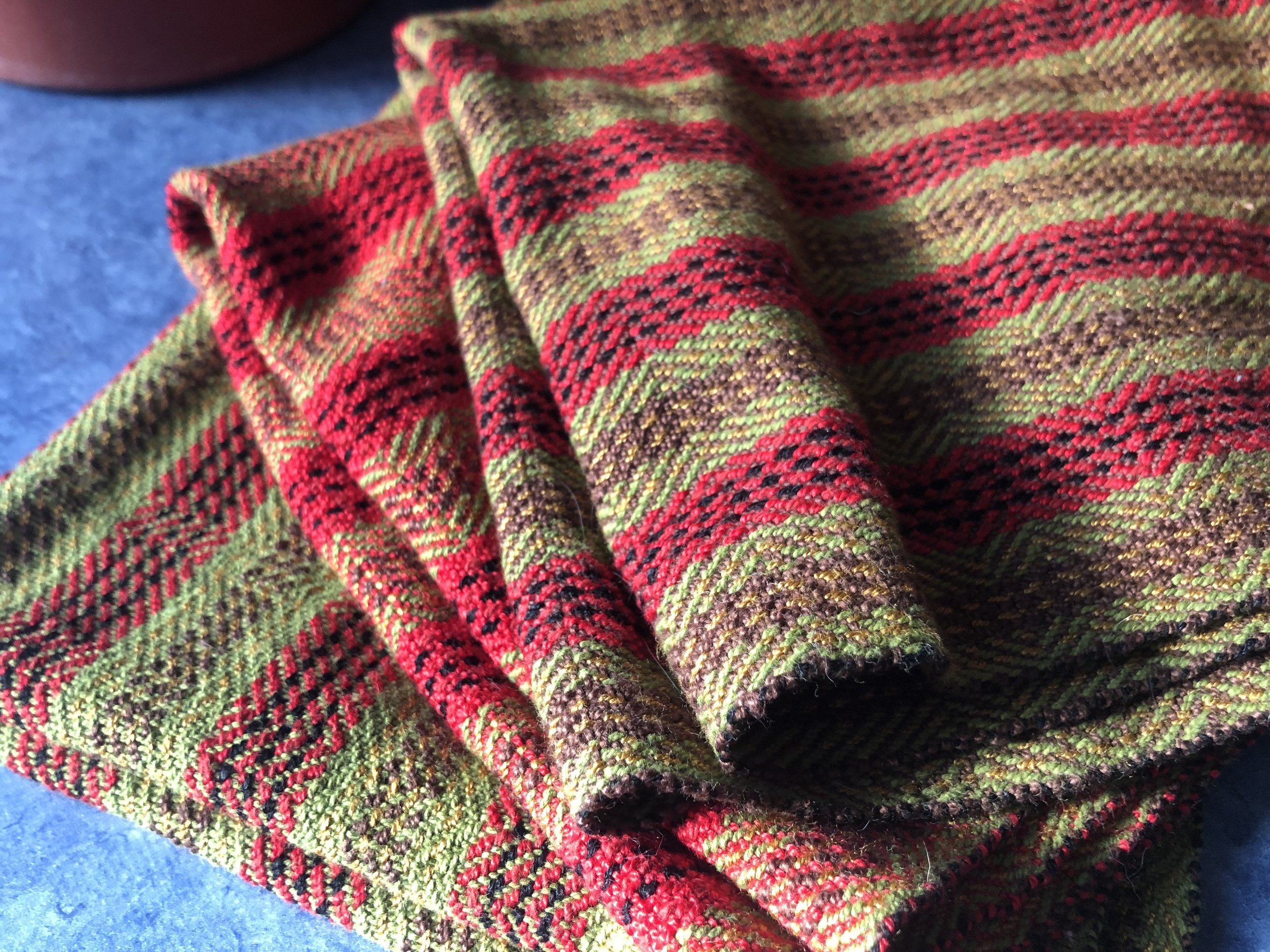 Set of three twill dish towels, 2017. Cotton.