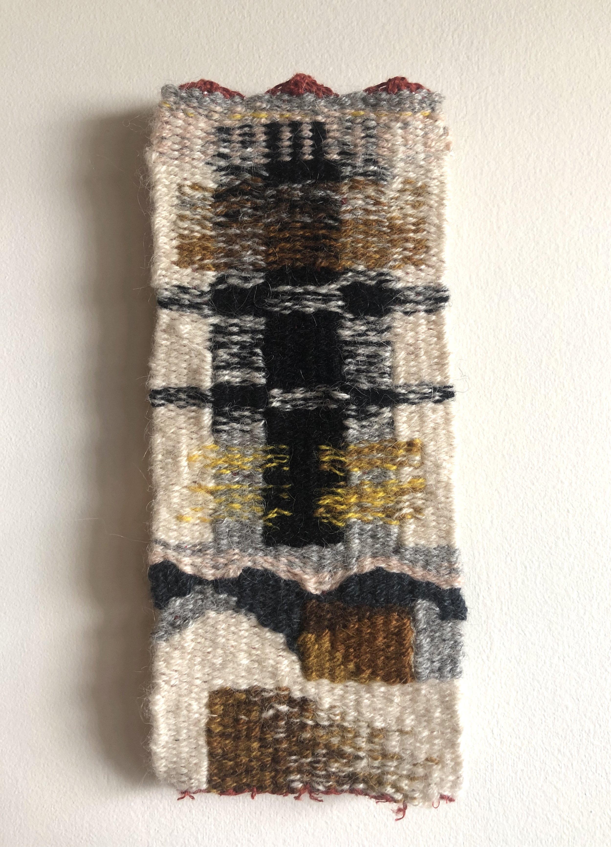   Transparency Sample II , 2019. Linen warp, wool weft. 4.5” x 10”. 