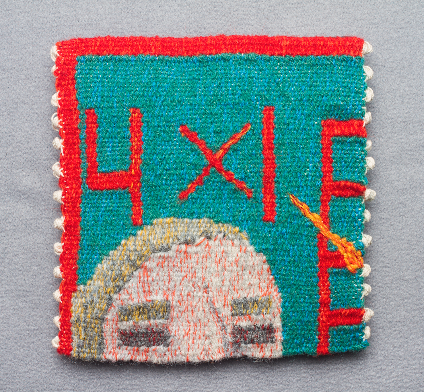 Penland Face, 2019. Cotton warp and wool weft. Photo by Chris Dant.