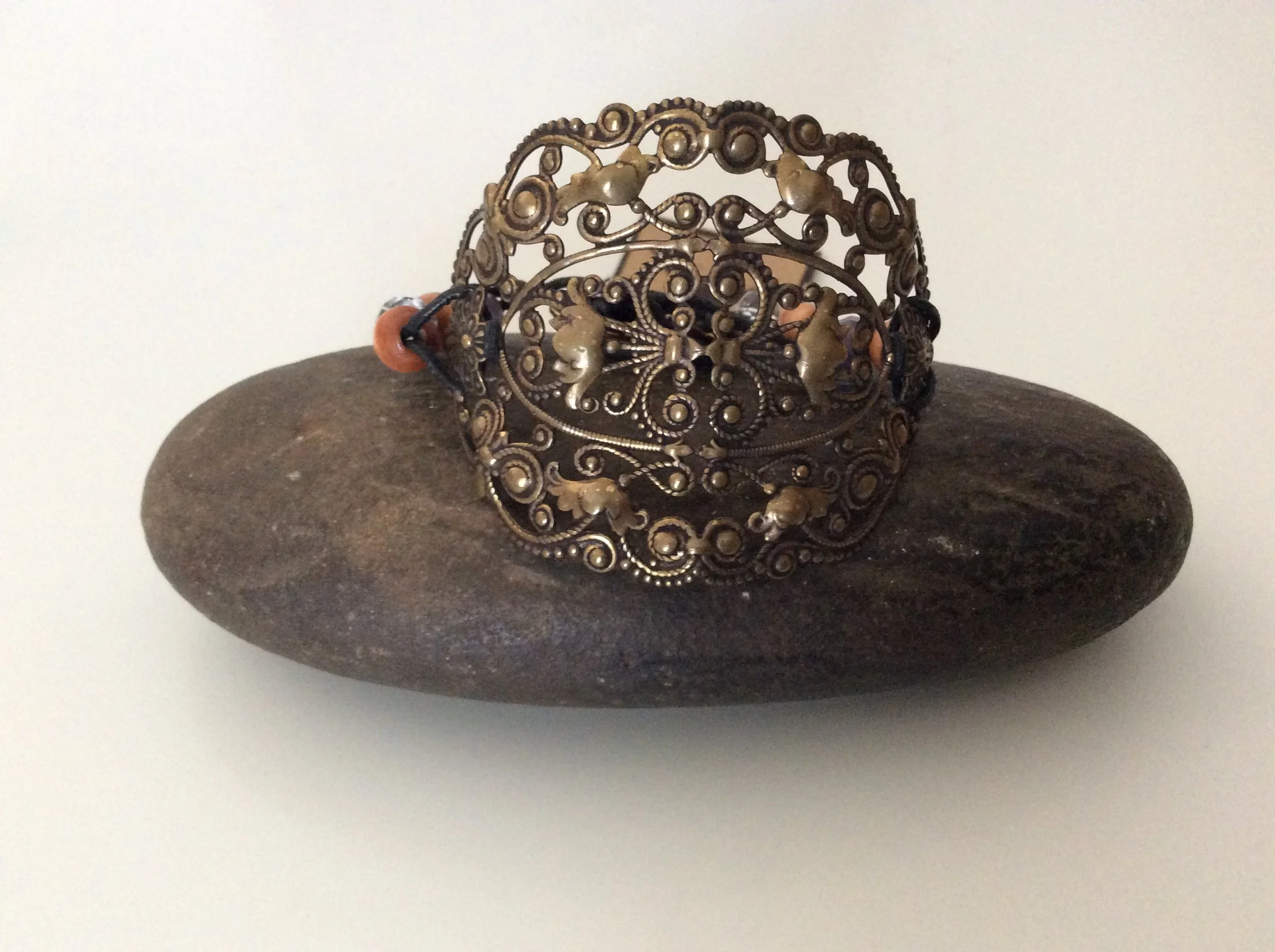 Brass Scrollwork Bracelet