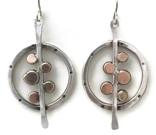 Silver + Bronze Earrings