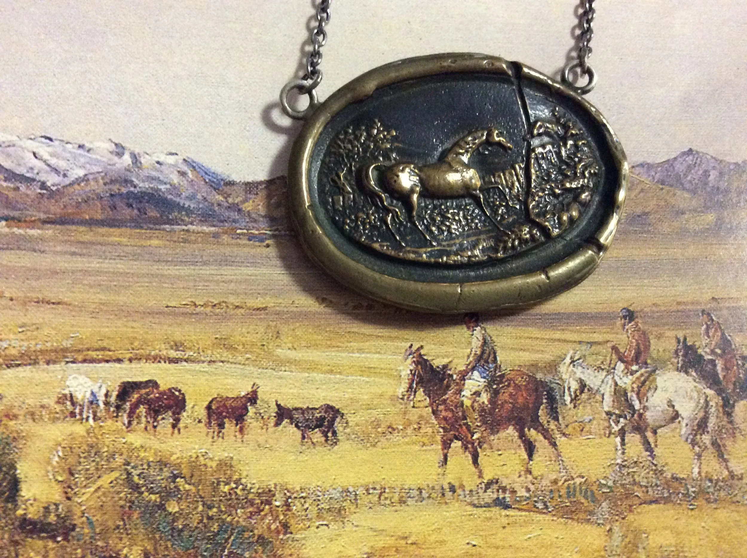 Horse Cameo Talisman Necklace