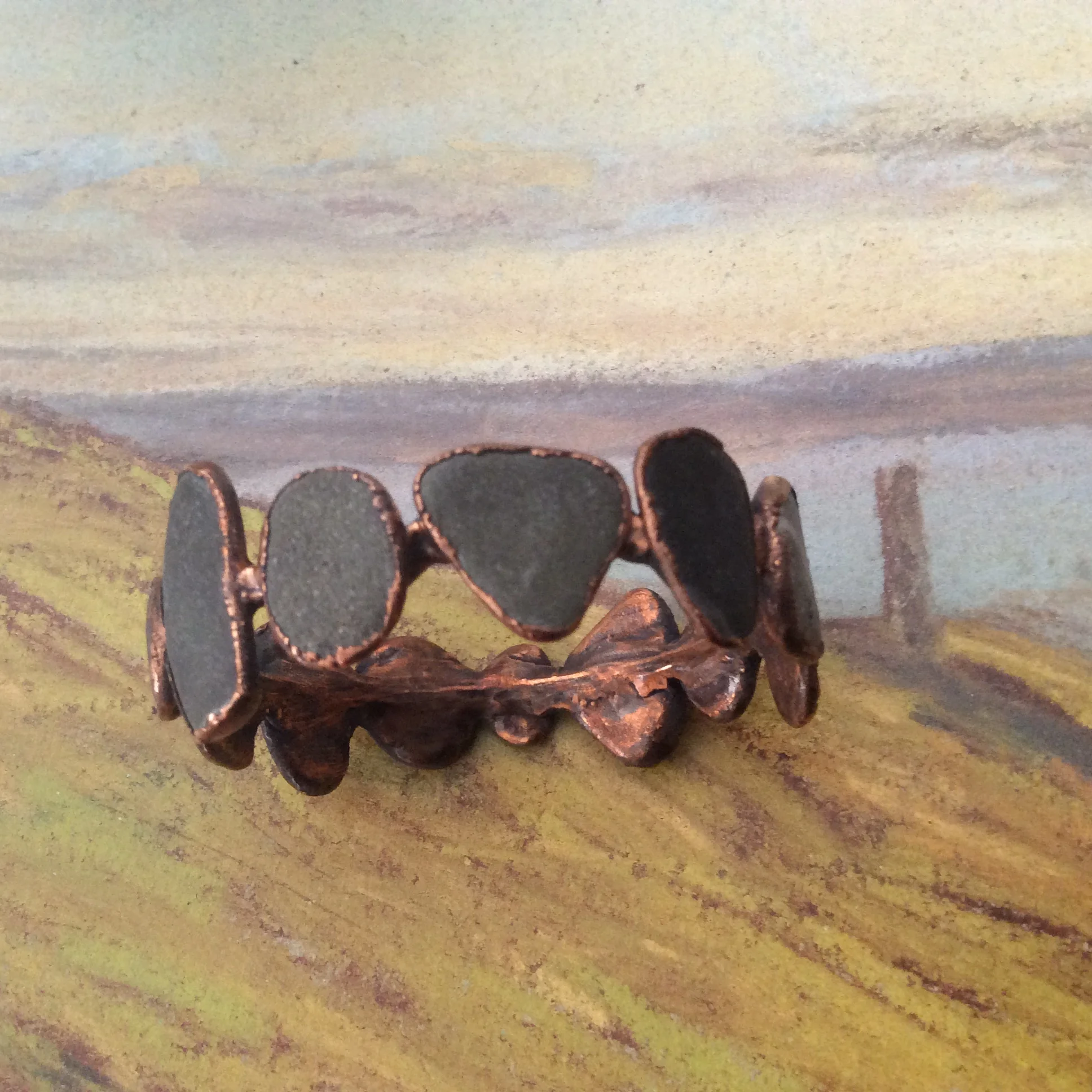 Oregon Beach Wishing Stone Bangle