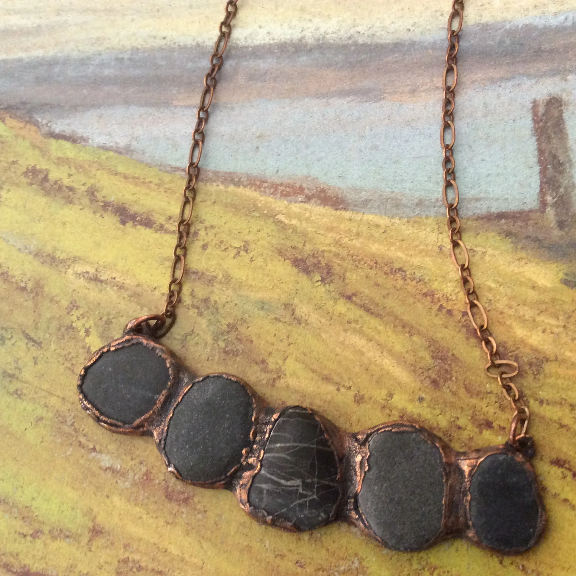 Oregon Beach Wishing Stone Necklace