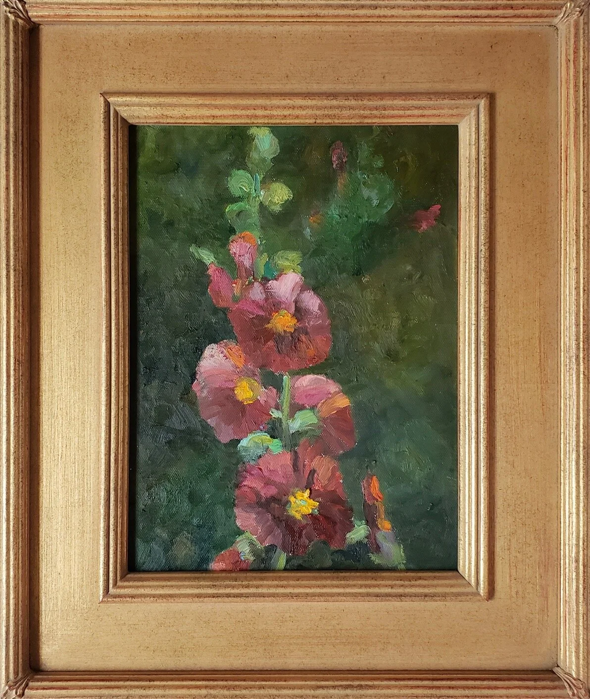 NCW Krystyna'sHollyhocks 12x9 Framed.JPG