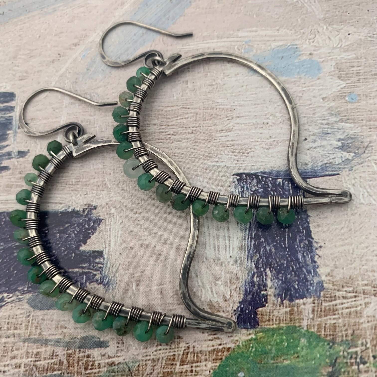 Paisley Earrings - Peruvian Opal