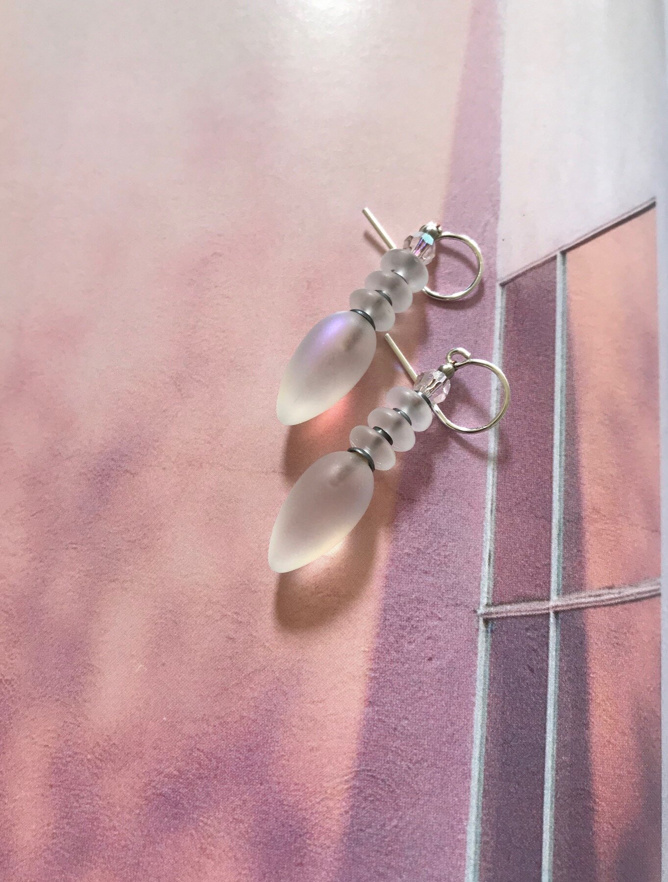 FROSTED WHITE "Tango" Earrings