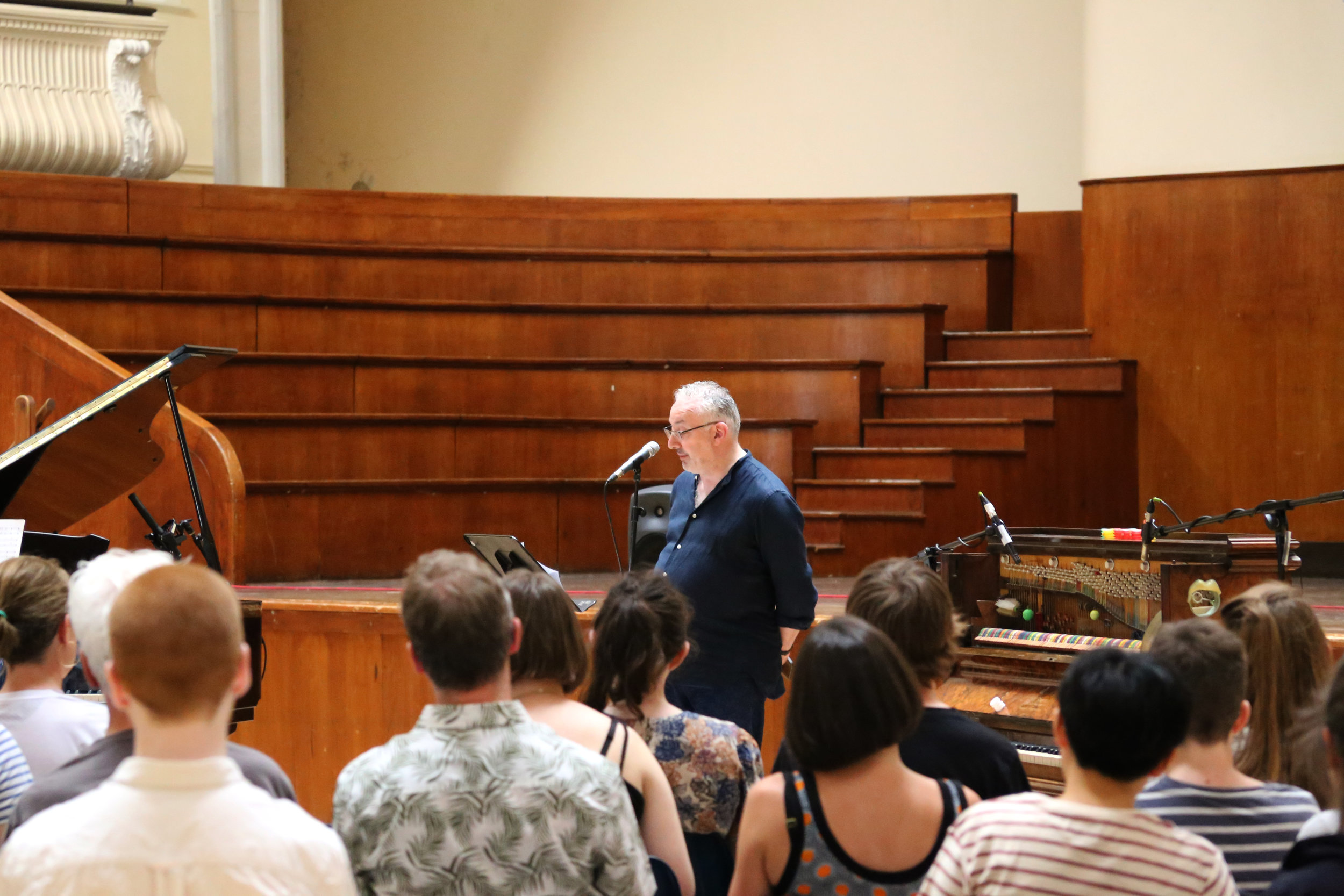  Michael Morris speaking at Longplayer Day 2017. 