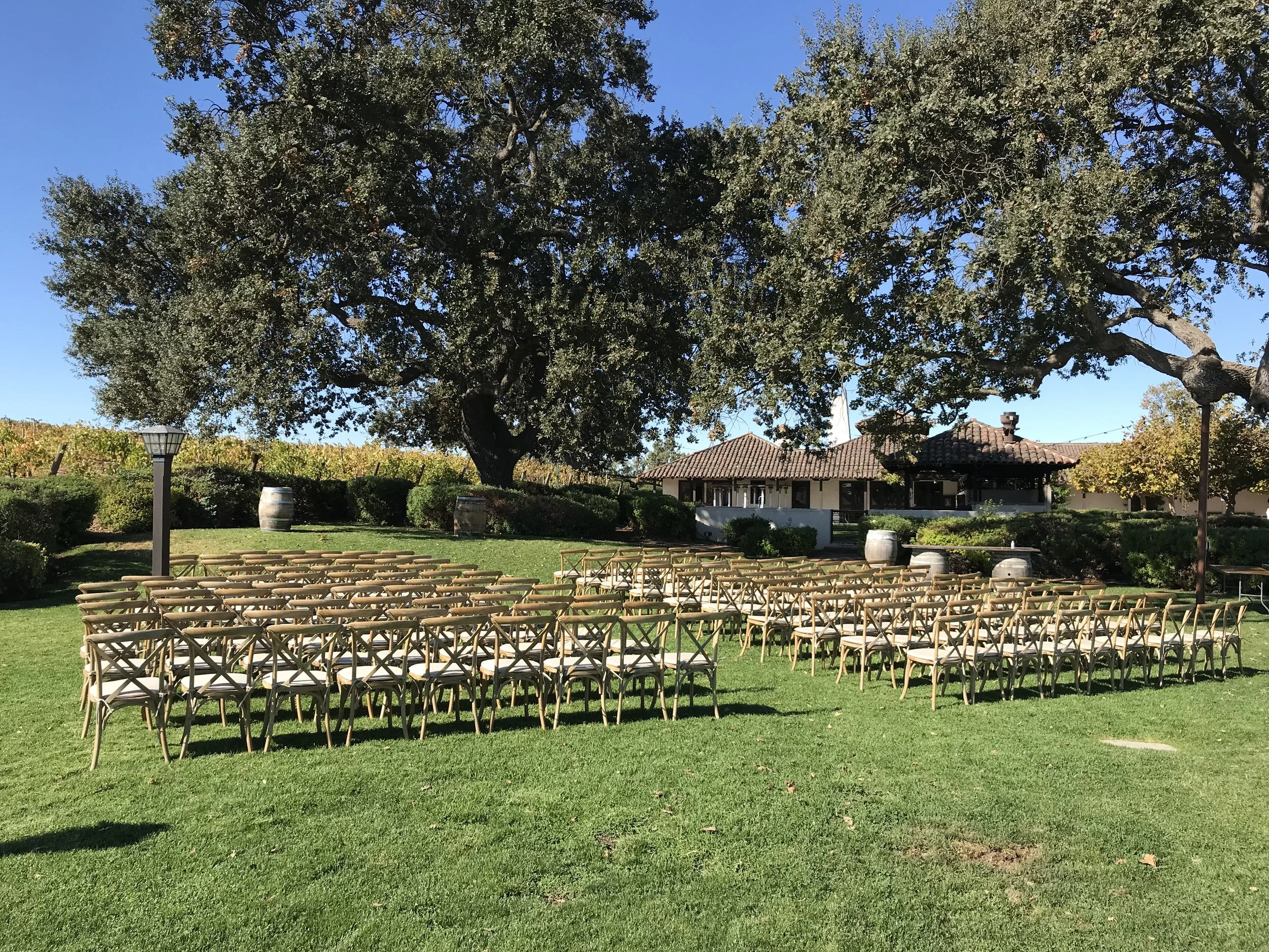 Cross back chairs