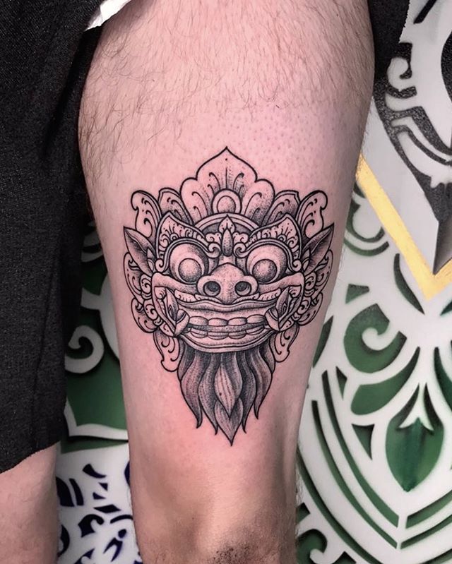 👹 Balinese Barong, king of the spirits, are our speciality 💪🙌👌
&bull;
Artist : @tattoos_by_agus
&bull;
Hit us up in our DMs if you have any questions / to make a booking .:. can also reach us via email - www.consciousartstattoos.com or WhatsApp G