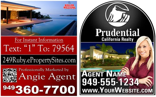 Custom real estate signs