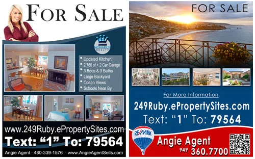 Custom real estate signs