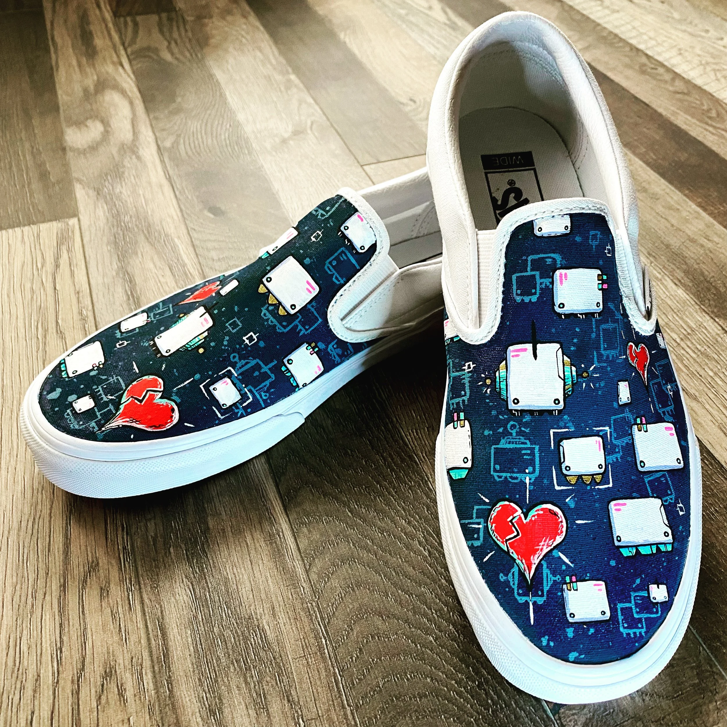 Blue Mybot shoes