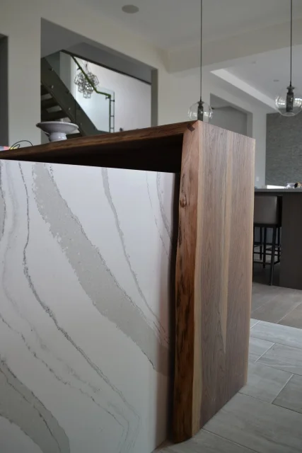 Custom Island with Live Edge Detail