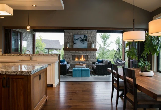 Custom Kitchen with Nano Wall