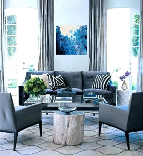 Color Therapy: Amphitrite: Goddess of the Sea Resin Wood Panel Painting