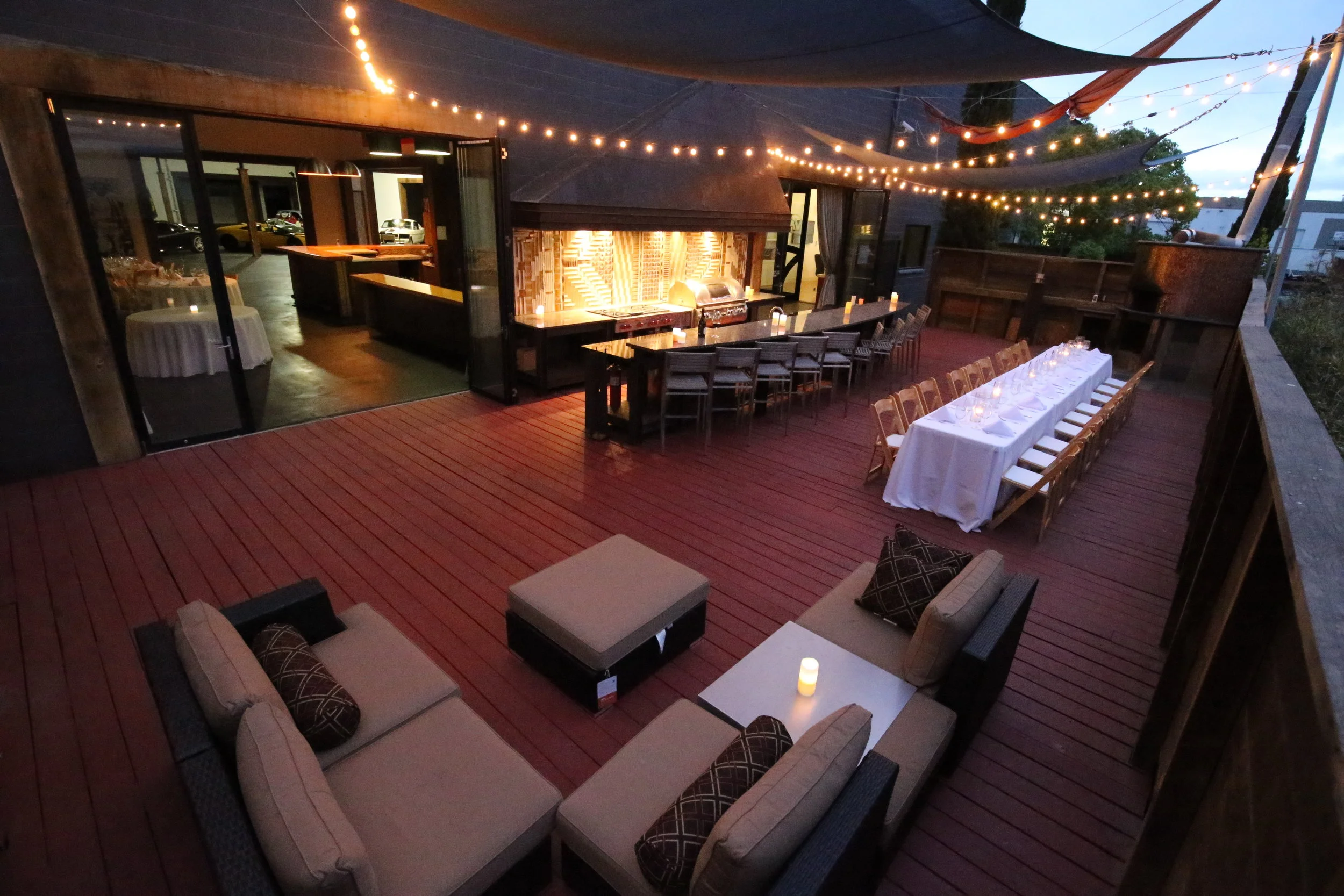 Patio Set Up for Private Dinner