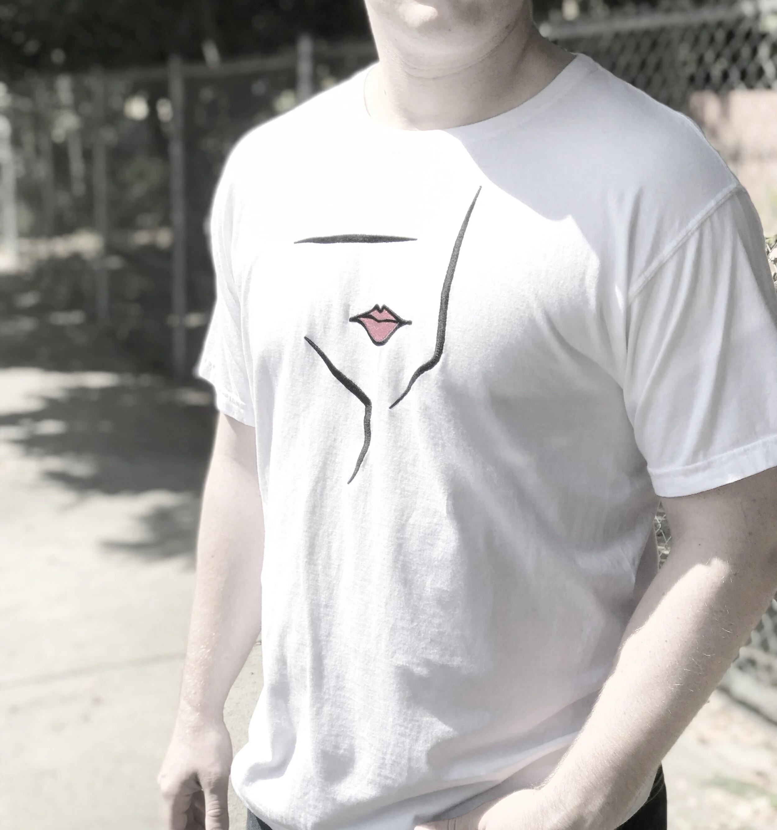 Genesis Collection Embroidered Portrait Tee ( White)