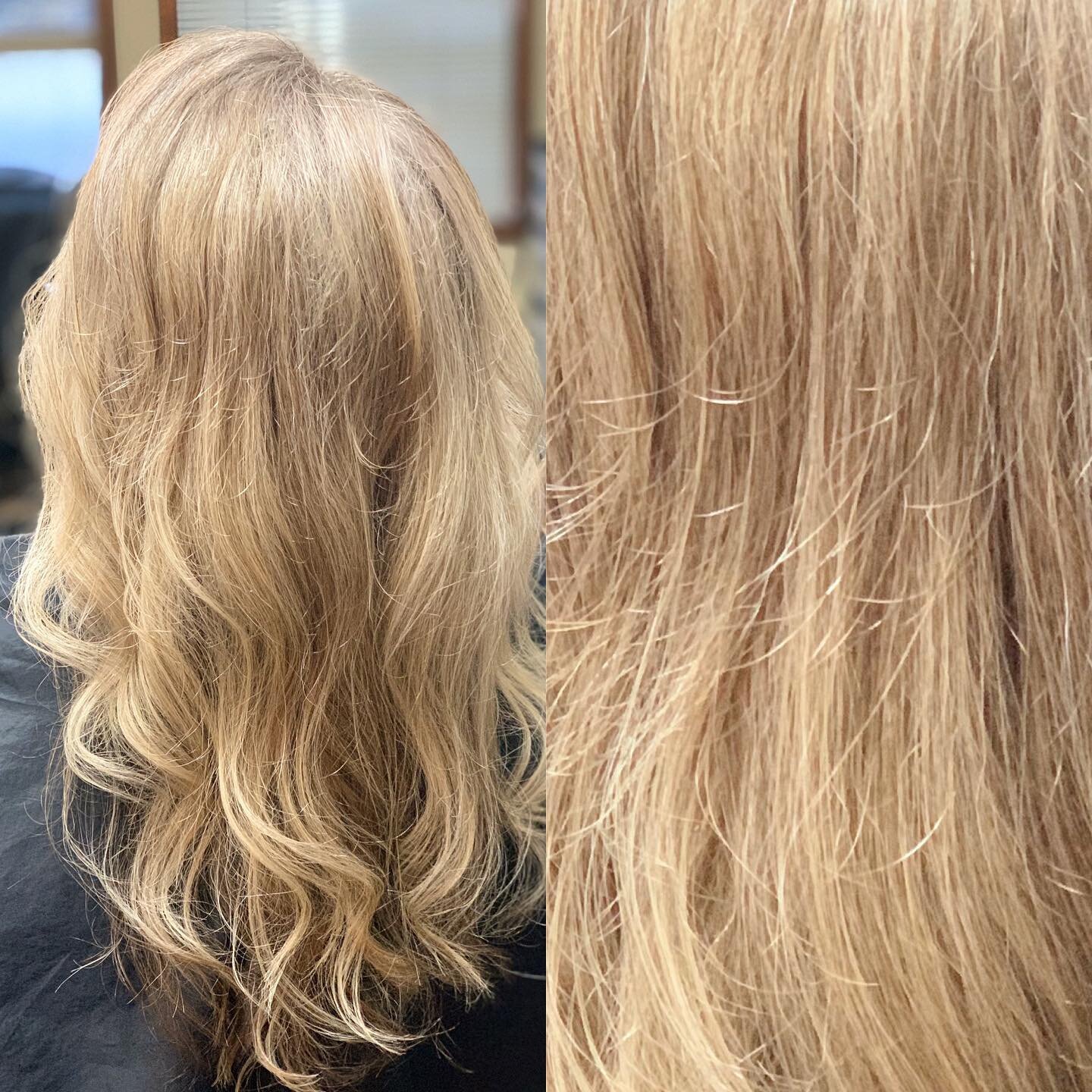 Very happy with this client's hair and proud of her for being persistent. To the naked eye this might look like breakage but it's actually new growth that we have been treating with care using no-amonia products, deep conditioning, and regular mainte