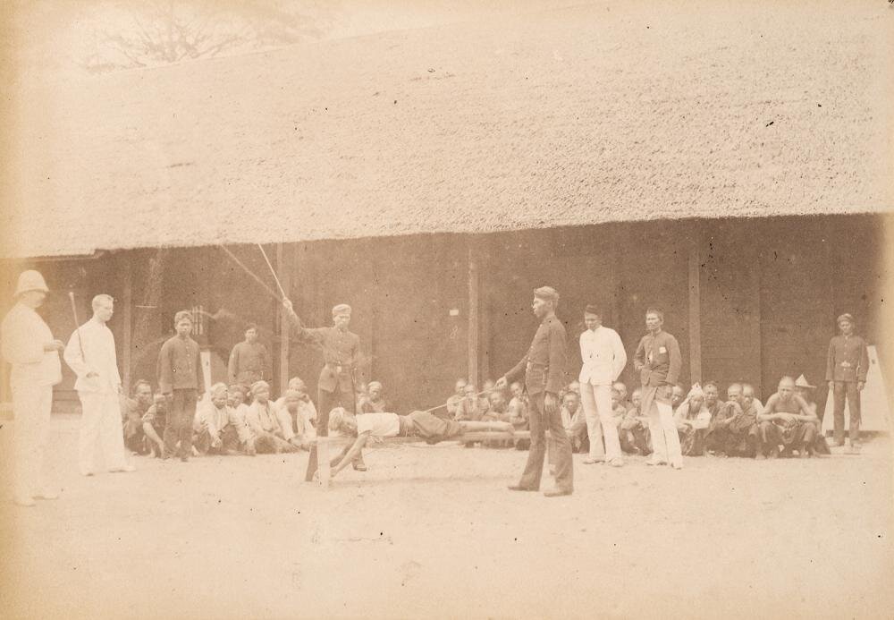  Caning. Man undergoing corporal punishment 1880-1895 | TM-60007721 