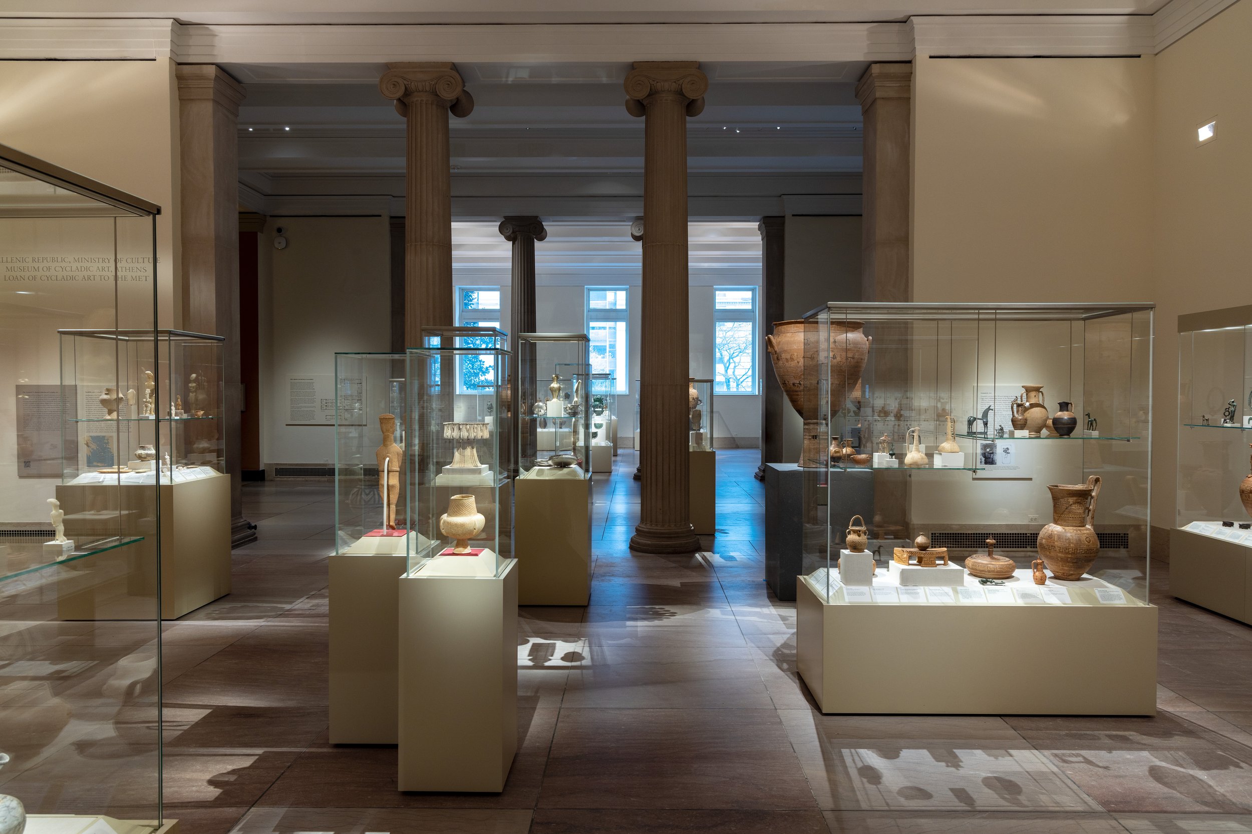   Cycladic Art: The Leonard N. Stern Collection on Loan from the Hellenic Republic  at The Metropolitan Museum of Art, on view January 25, 2024 – ongoing. Image: © The Metropolitan Museum of Art, photo by Bruce Schwarz 