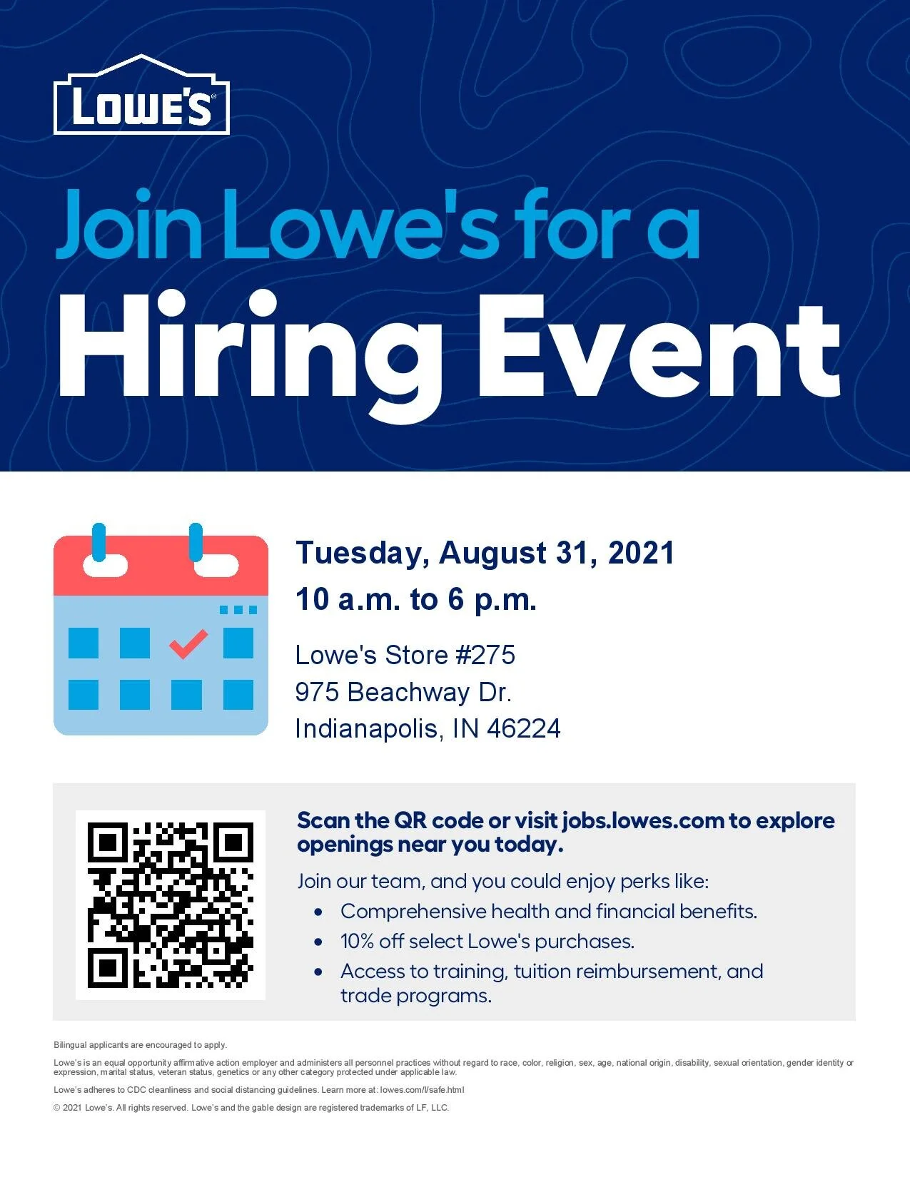 Lowes Hiring Event — Fay Biccard Glick Neighborhood Center