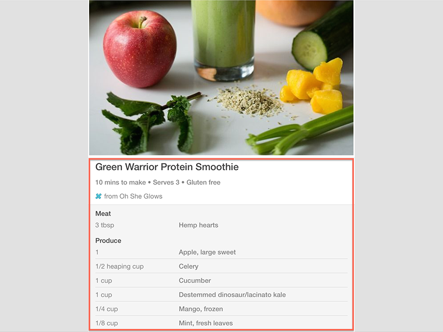 Pinterest - Rich Pin Example - Recipe Example