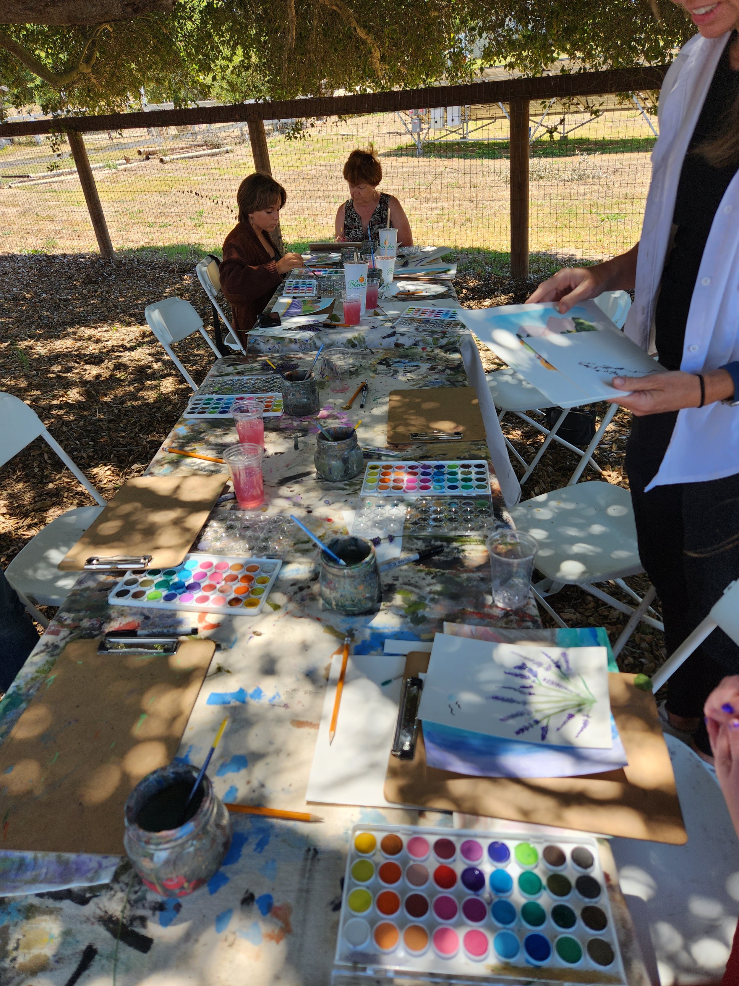 Watercolor In The Lavender Field