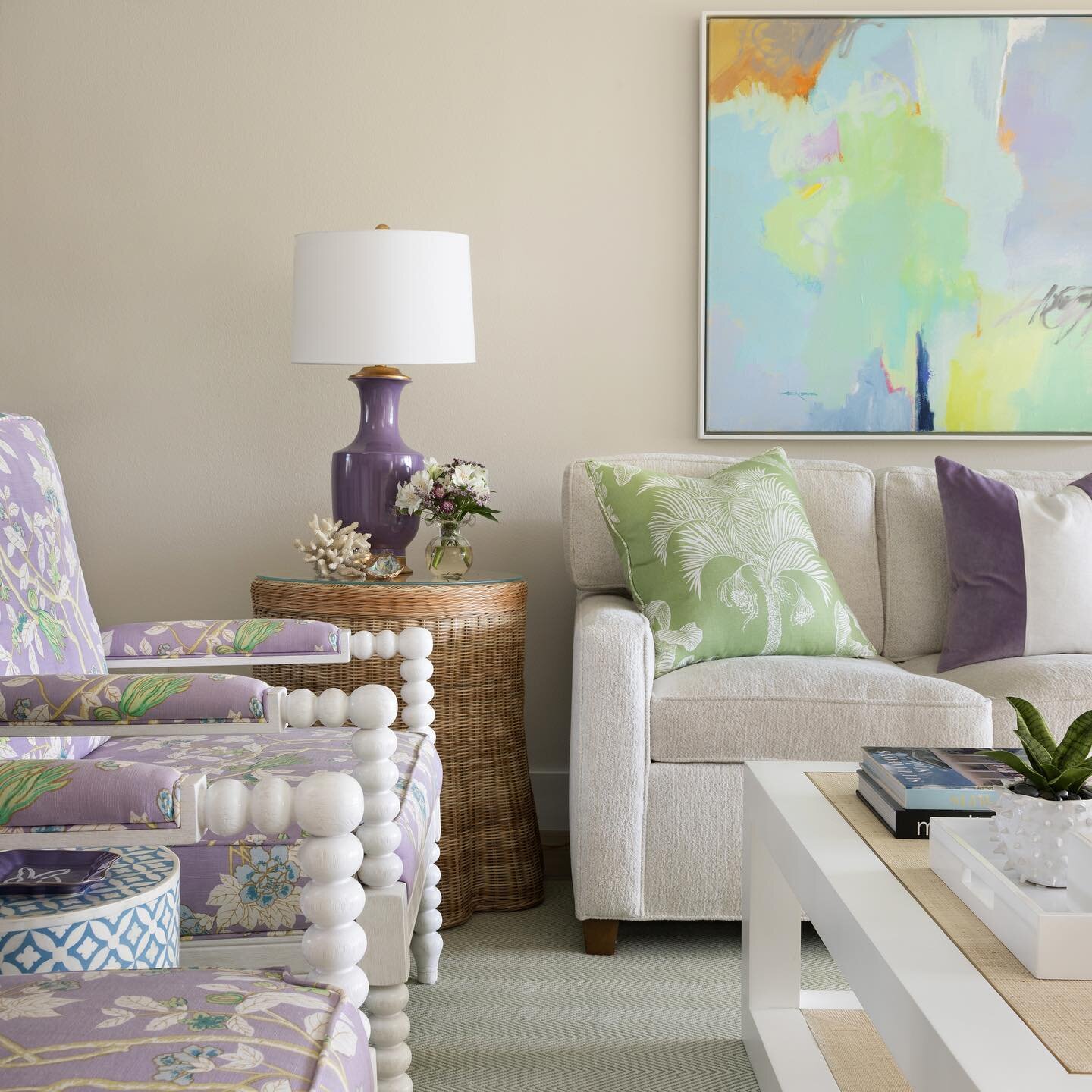 Sea glass greens, sunset lavenders, just add water and you&rsquo;re practically at the beach. Don&rsquo;t forget the SPF 😉

To see more of our recently completed Naples Condo renovation, head to our portfolio page!
https://www.rlhstudio.com/naples-c