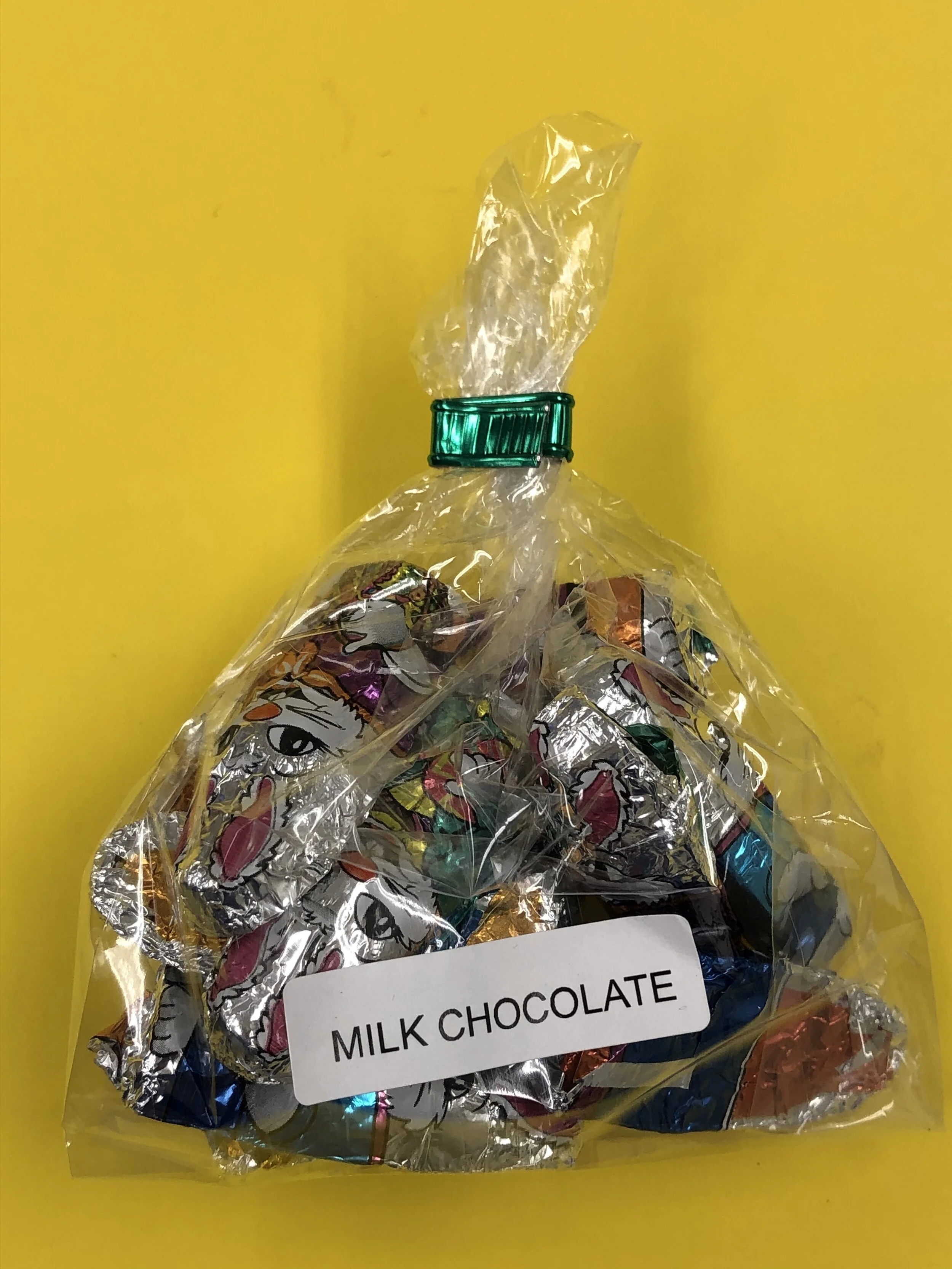 Solid Milk Chocolate Foiled Bunny Bag