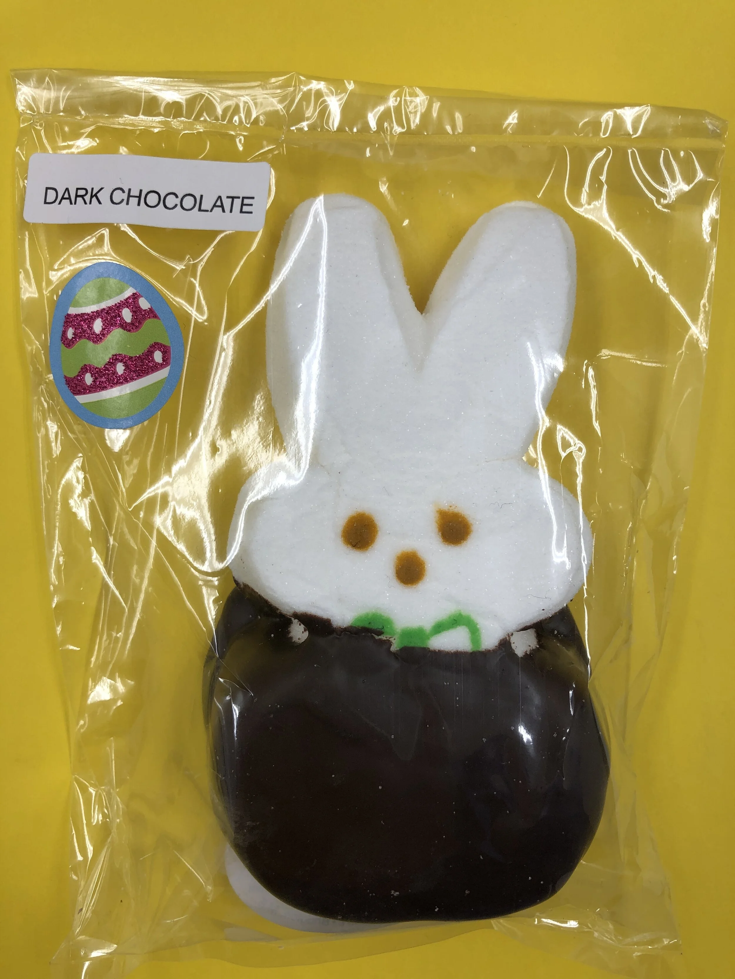 JUMBO (around 5 inches tall)  Dark Chocolate-Dipped Bunny Marshmallow Peep