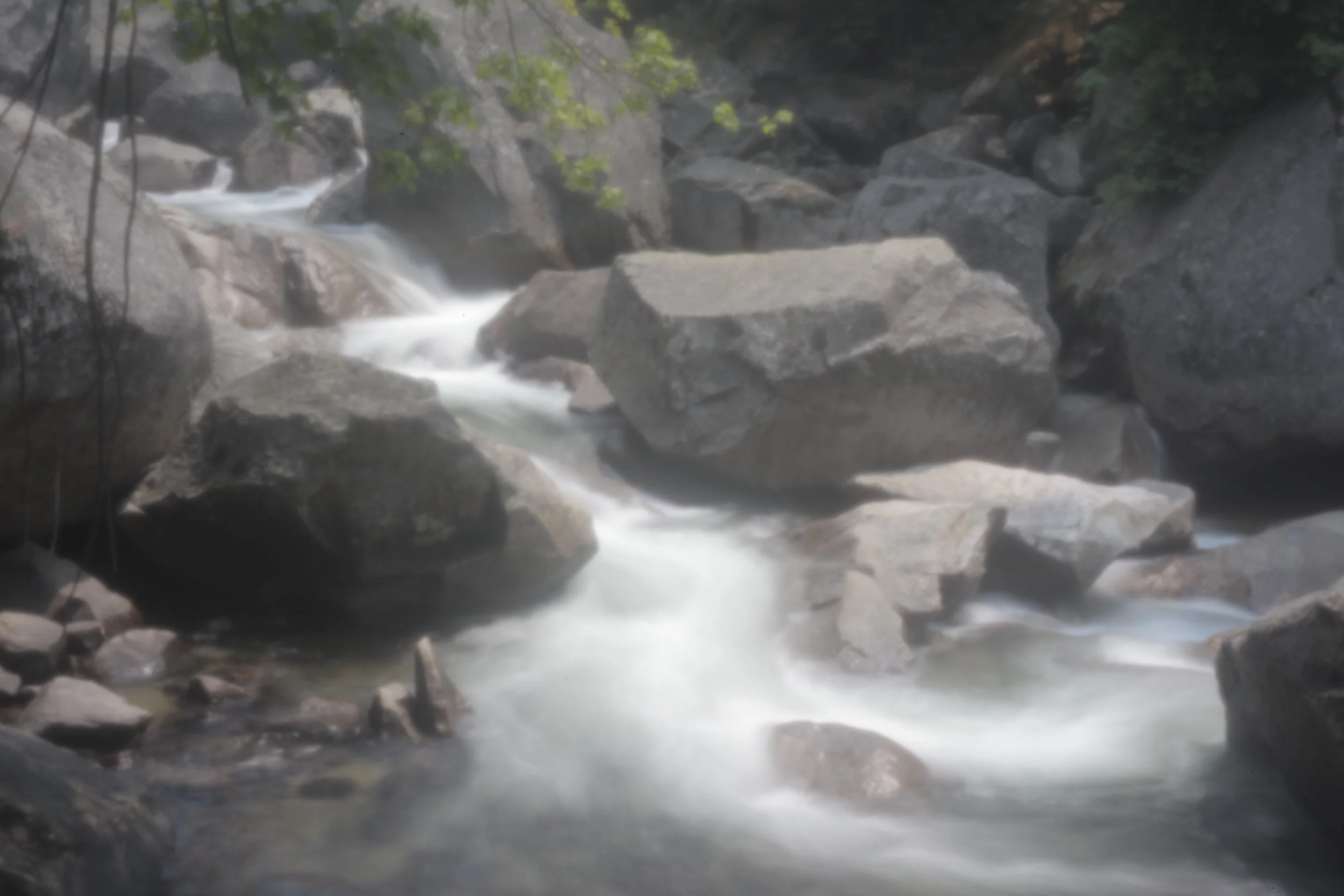 River, Yosemite Park, shot with pinhole camera