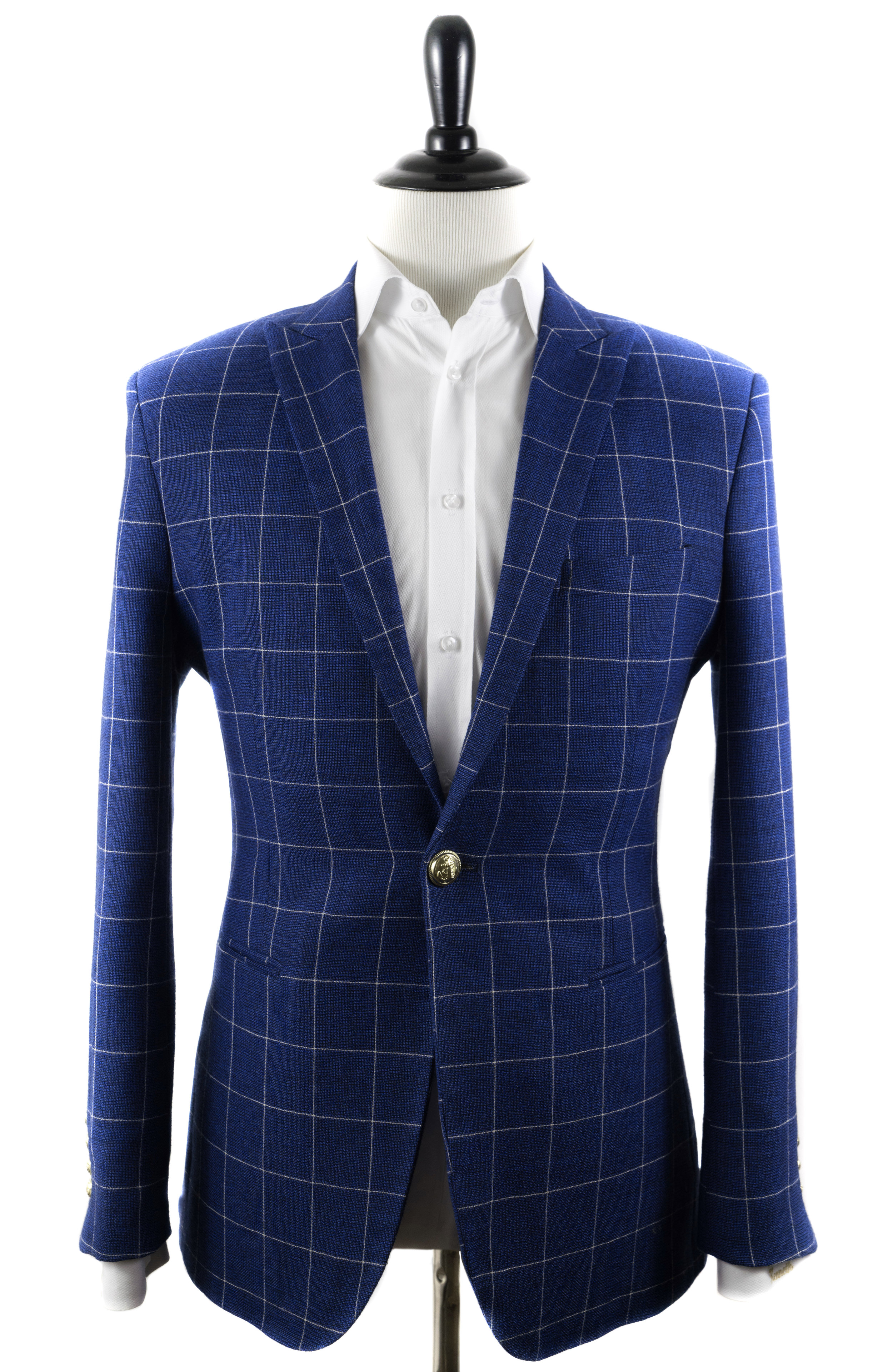 Royal Blue Windowpane 