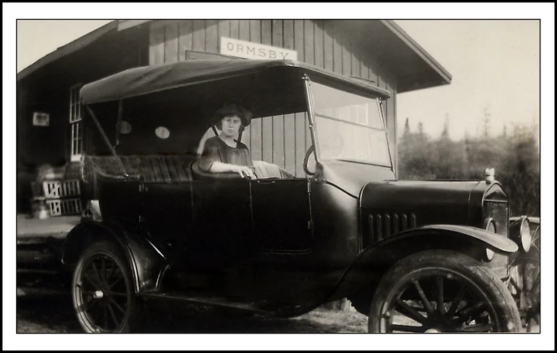 Jean Park at the Ormsby Train Station c.1930s.