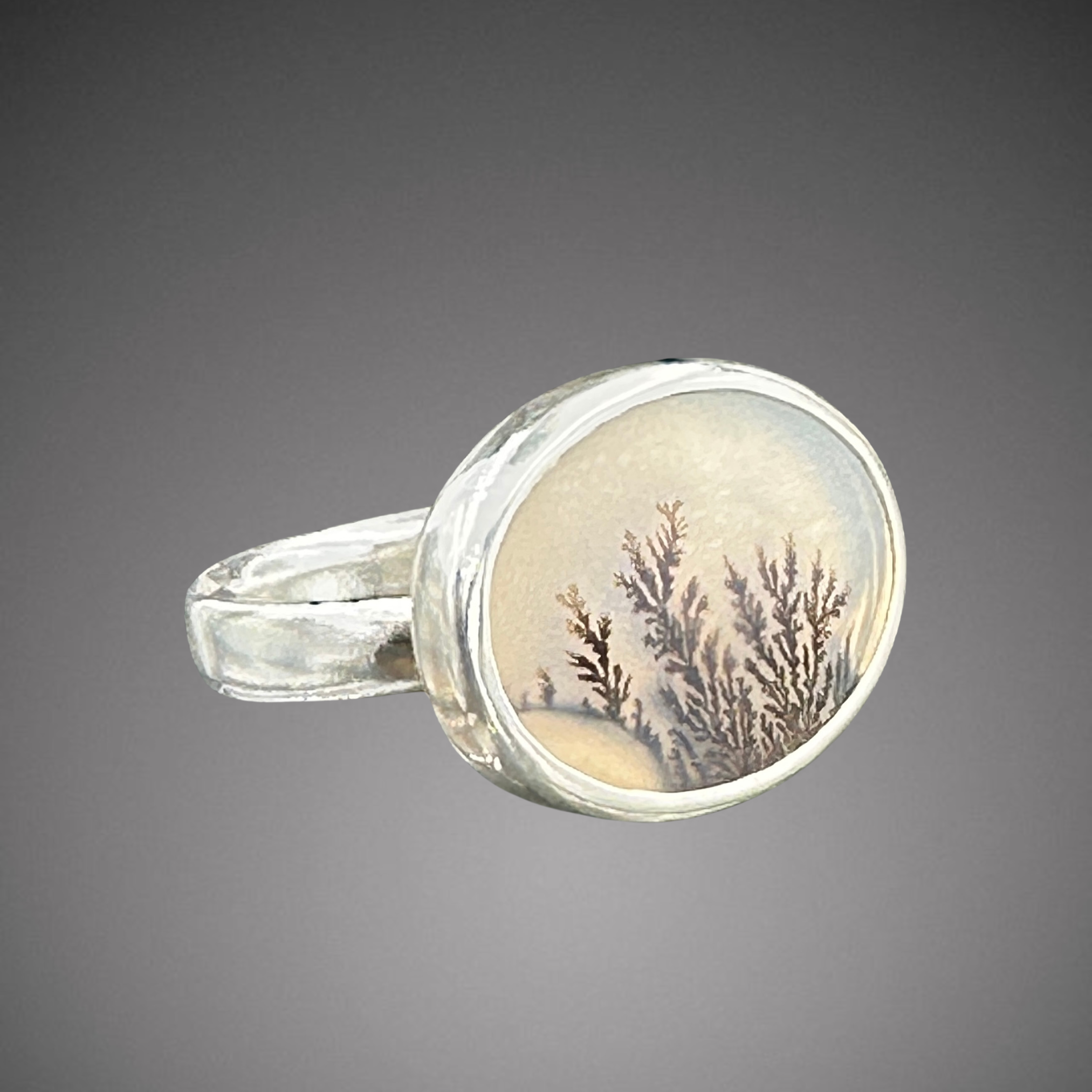Dendritic Agate set in  sterling silver