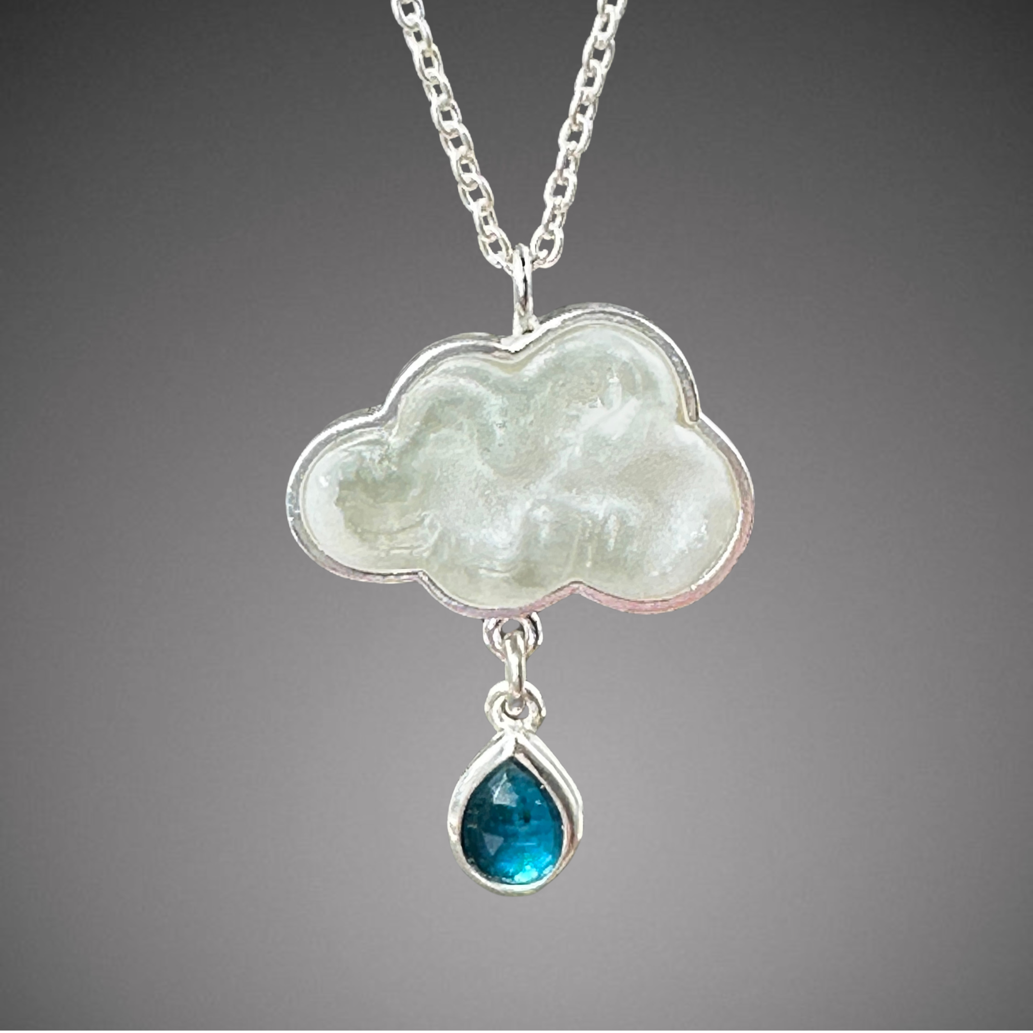 Small Cast Glass Cloud Pendant