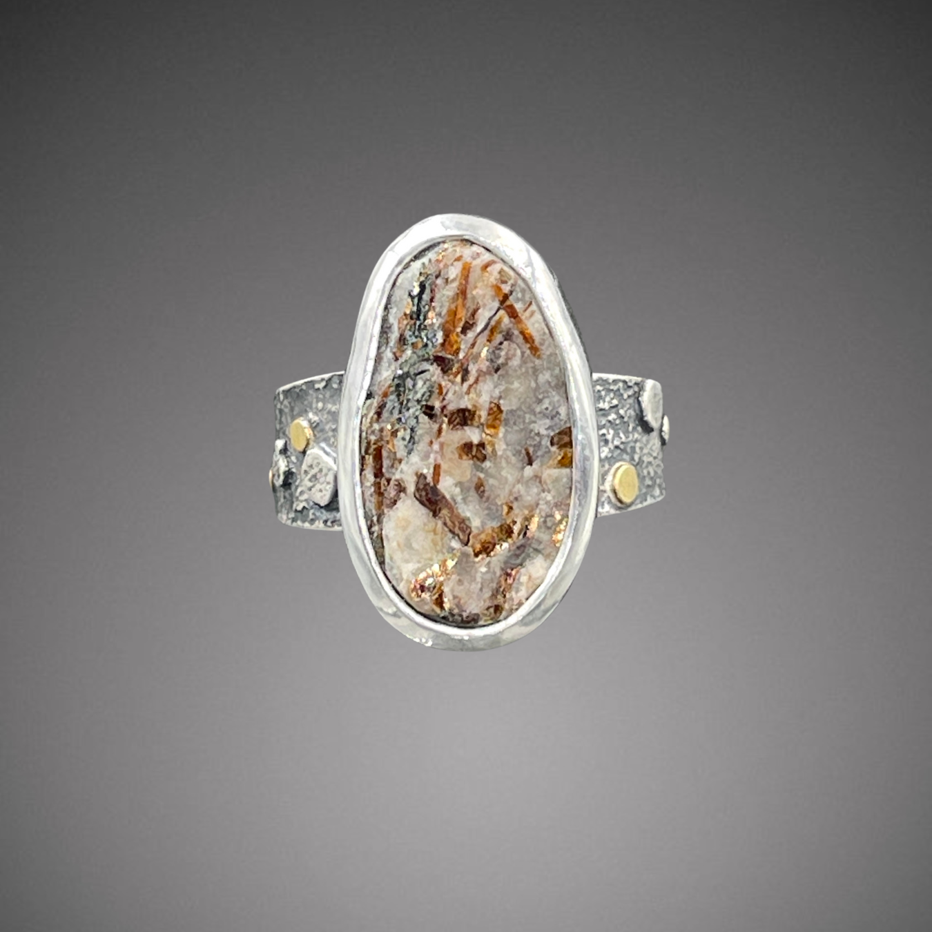 Astrophylite  Pebble Texture Ring