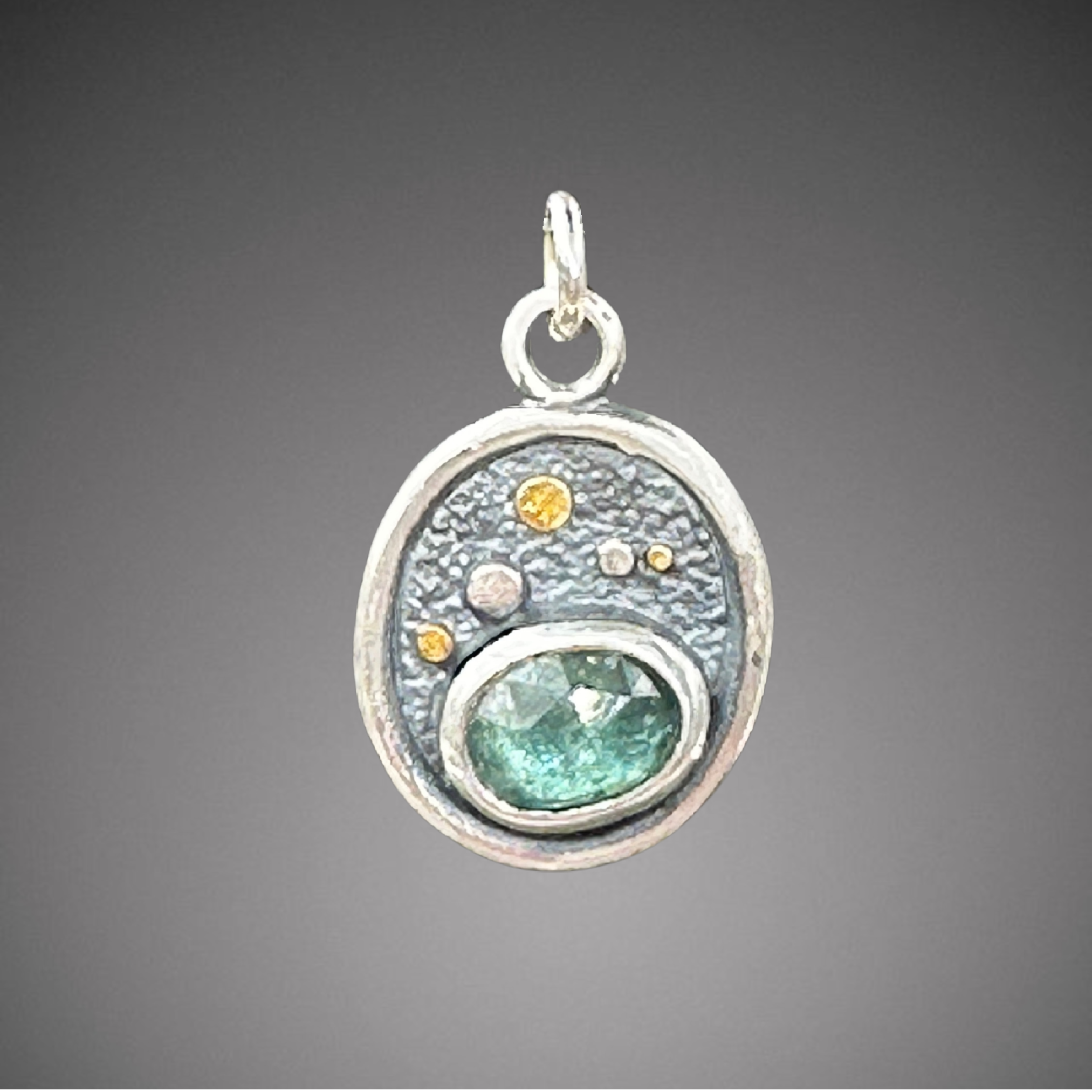 Oasis Charm with green kyanite