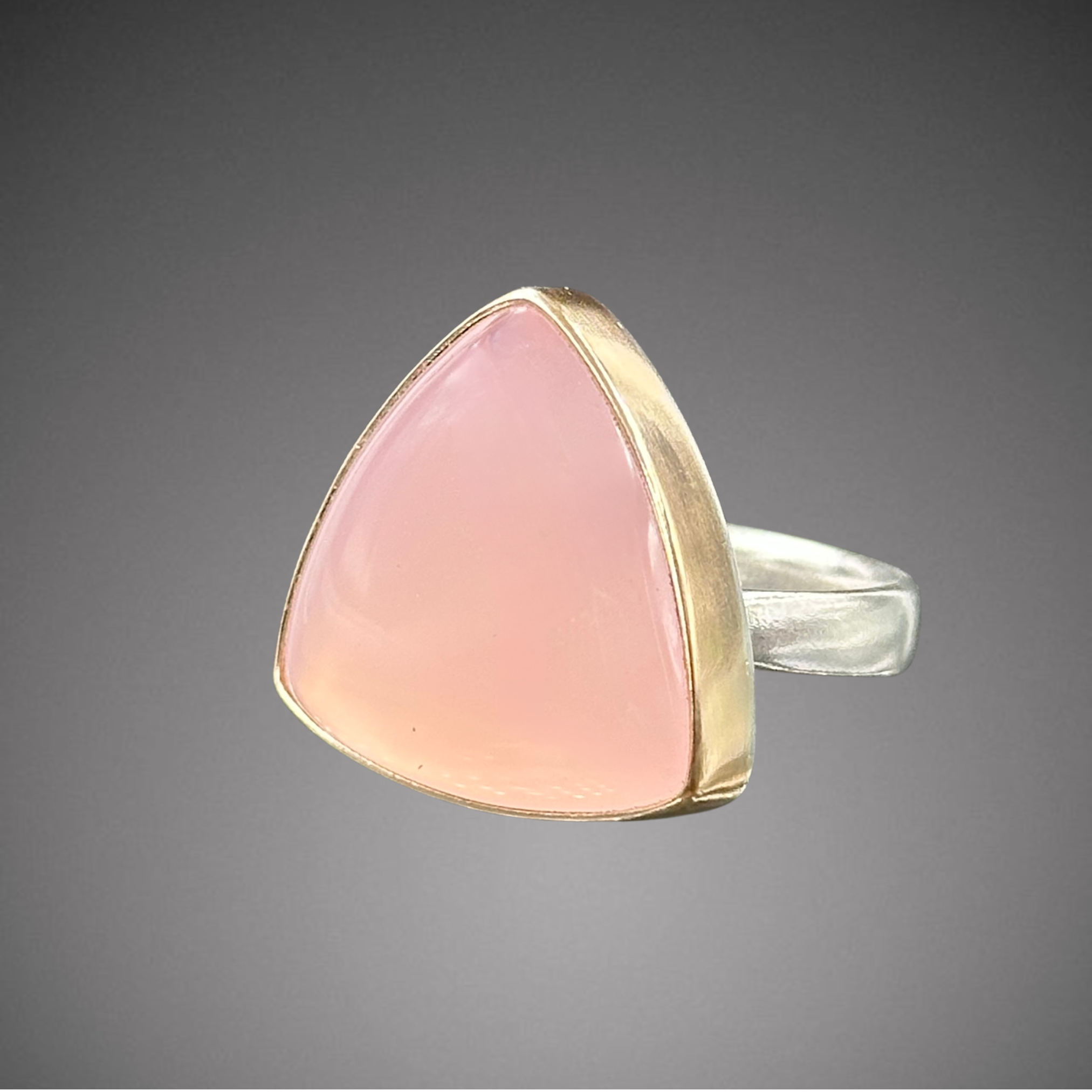 Pink Chalcedony  set in 14k gold