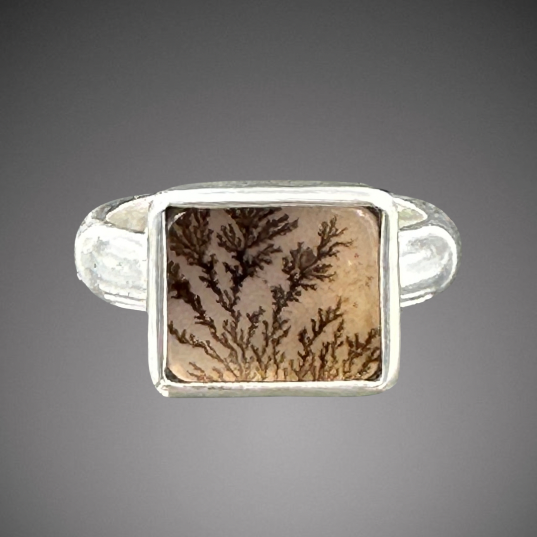 Dendritic Agate set in  sterling silver