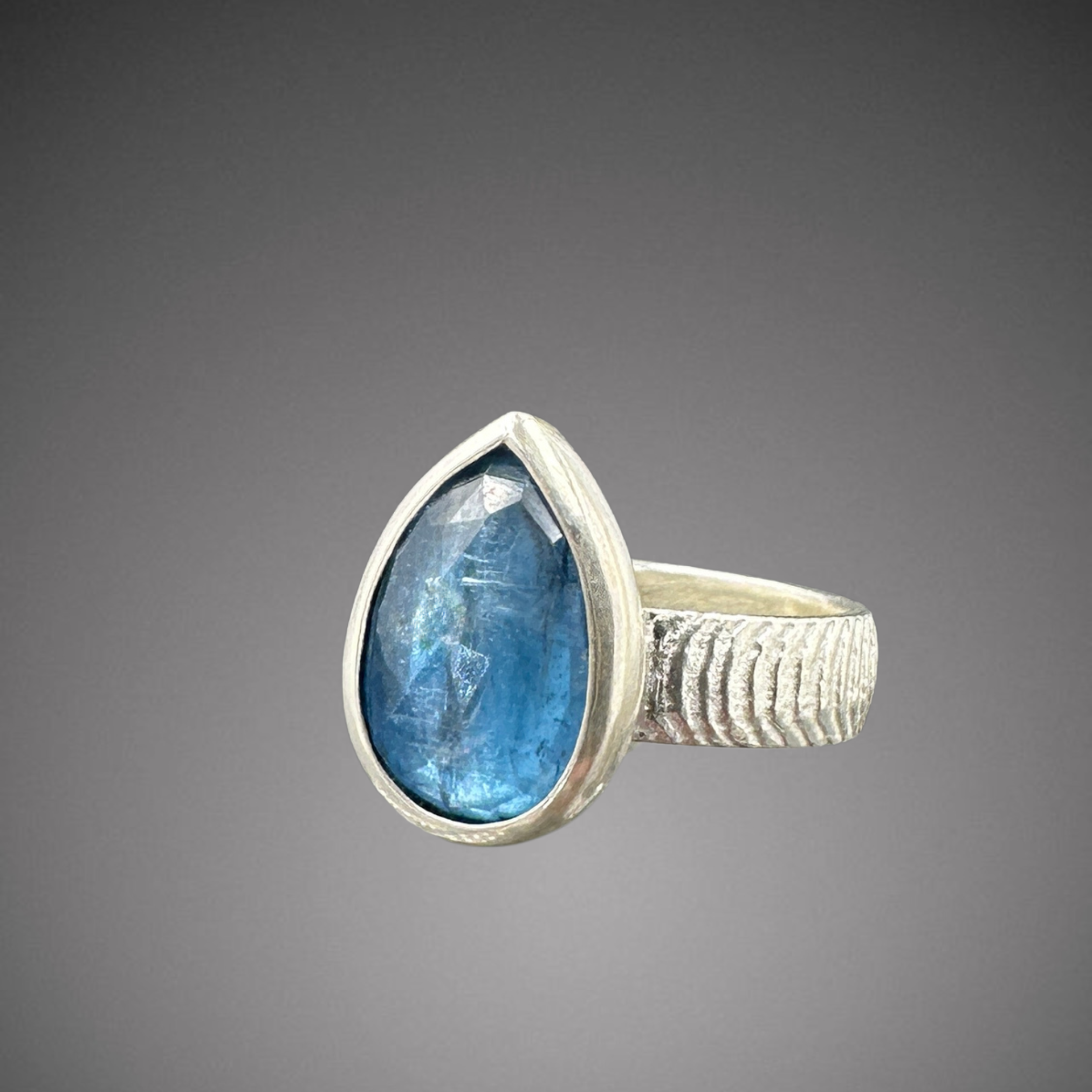 Kyanite on cuttlefish band size 9