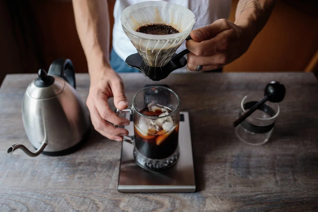 Japanese method pour over iced coffee
