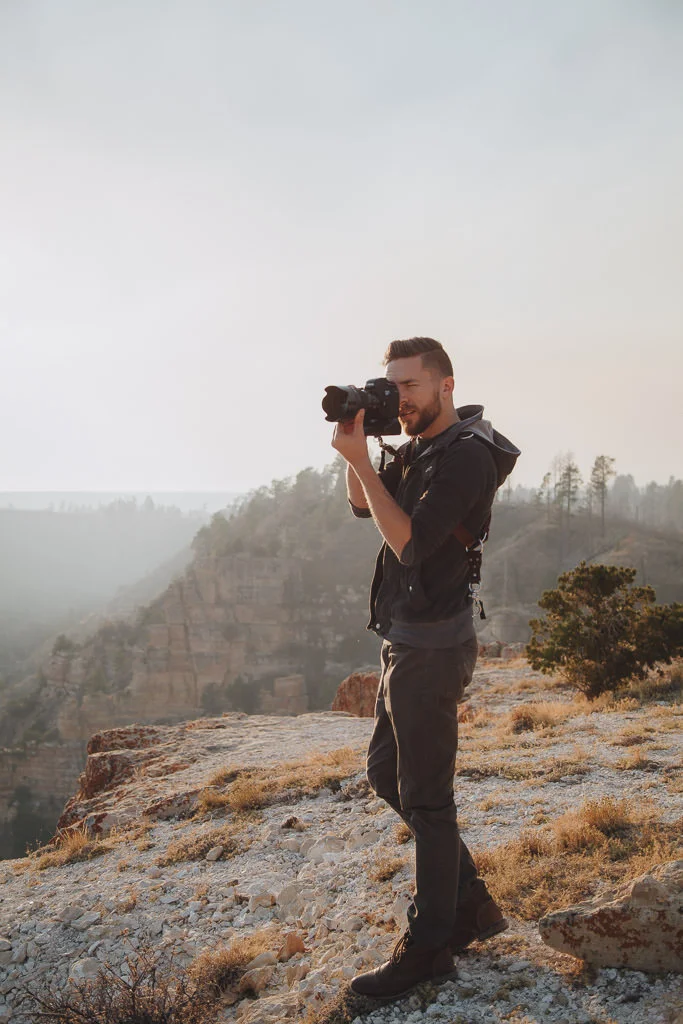 Photographer at Imperial Point Grand Canyon National Park