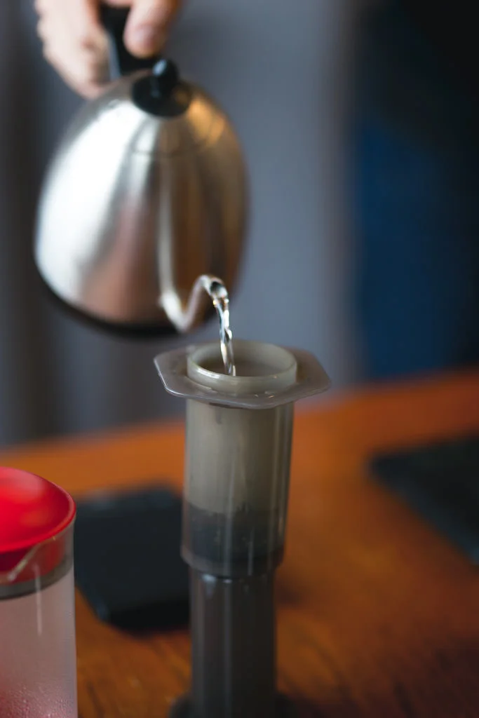 Pre-heating aeropress