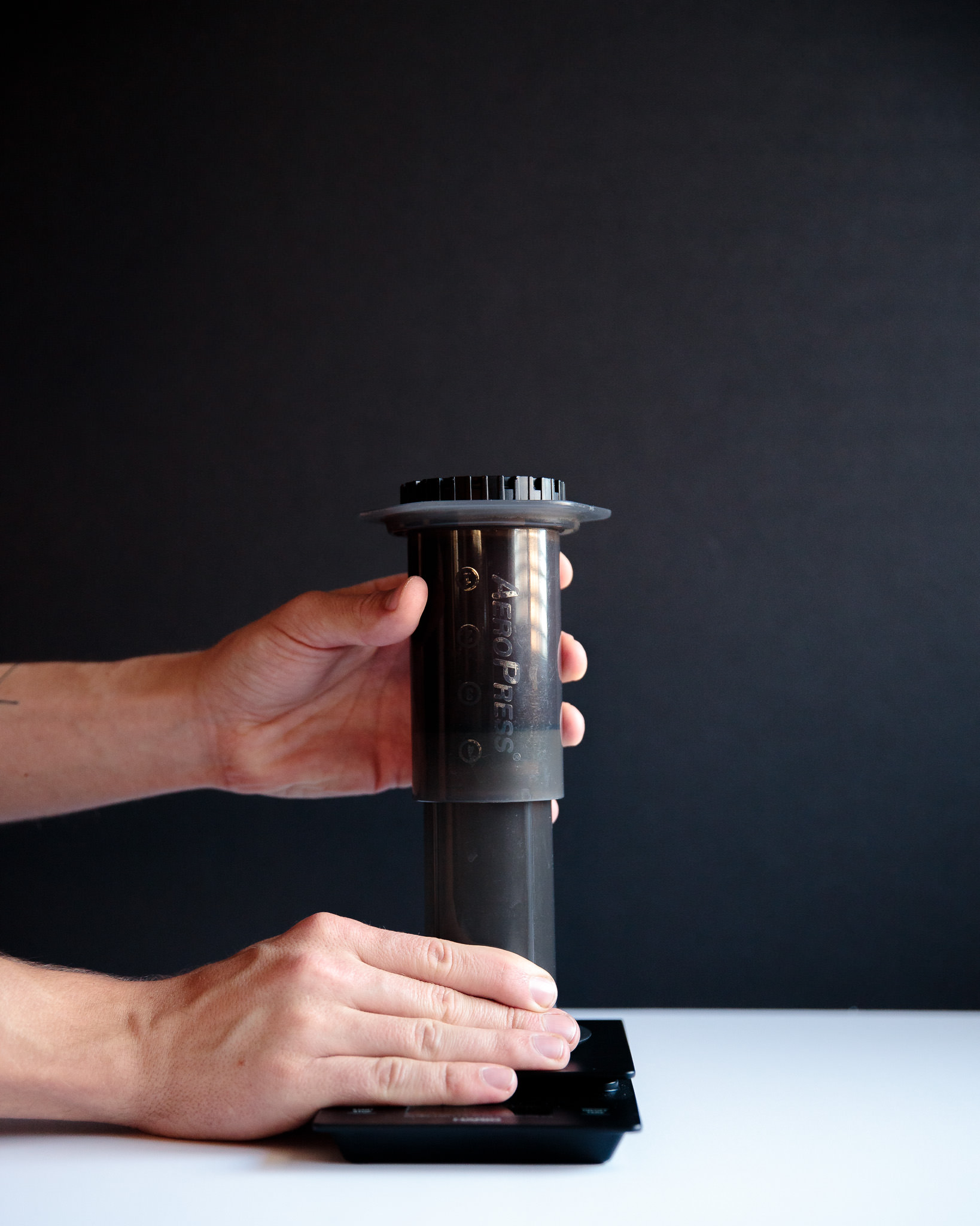 Gently pull the plunger to create pressure