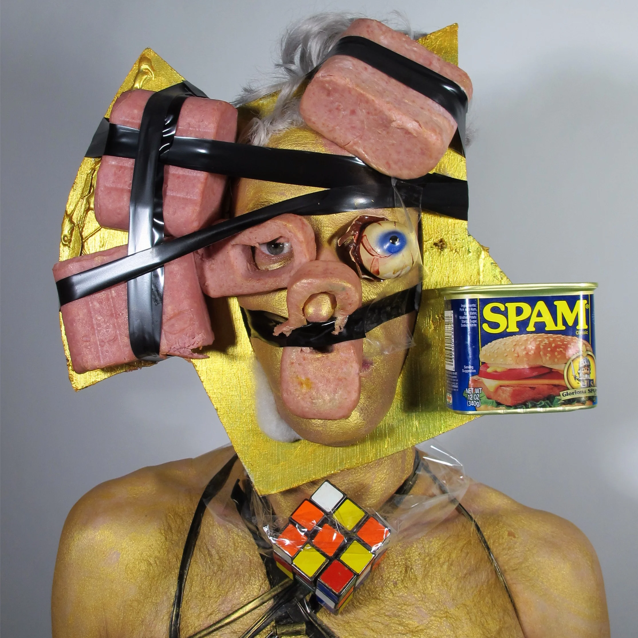 Spam Bot, Resemblage, 2017, 16"x16" ed. of 5