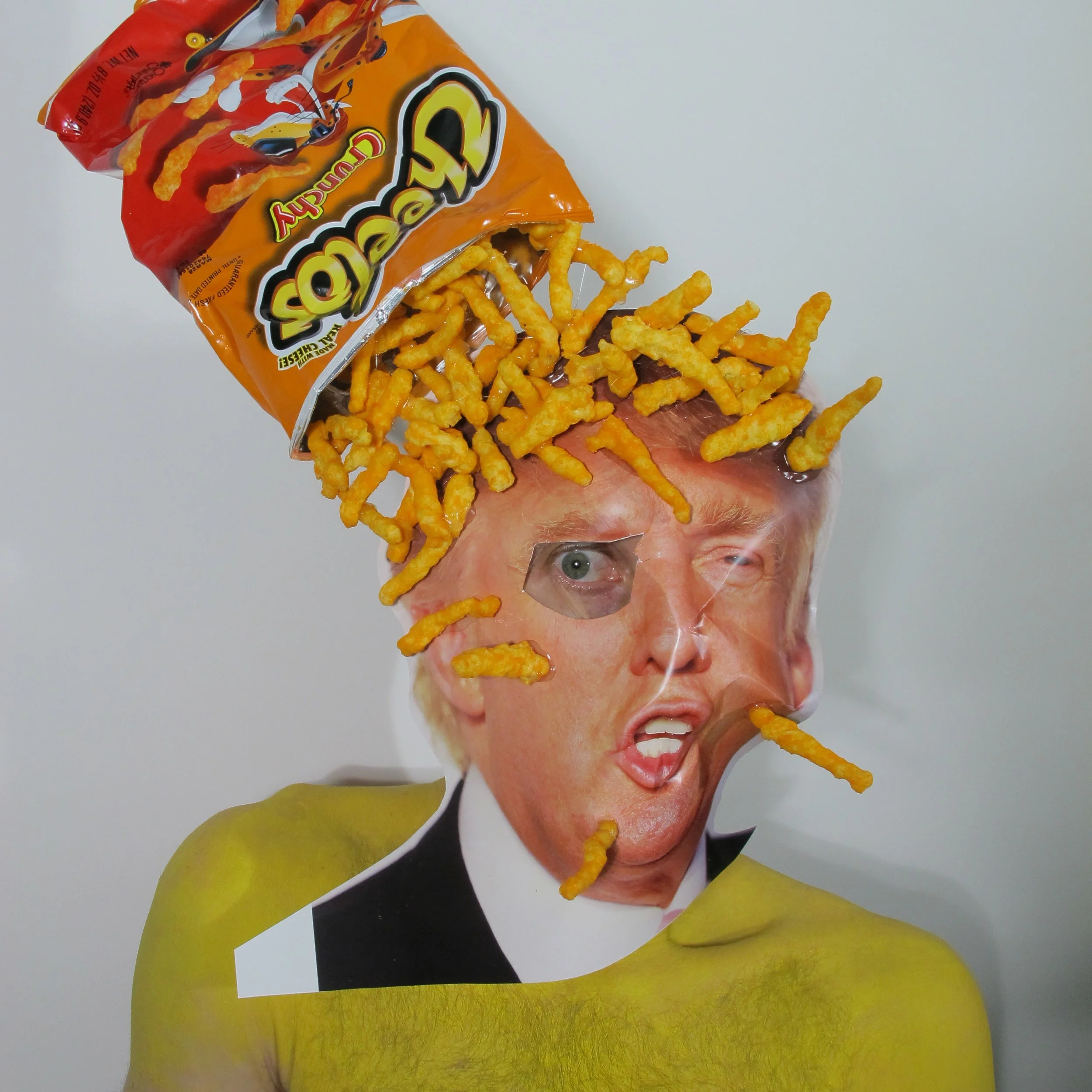 Cheetos Trump, Resemblage, 2017, 16"x16" ed. of 5