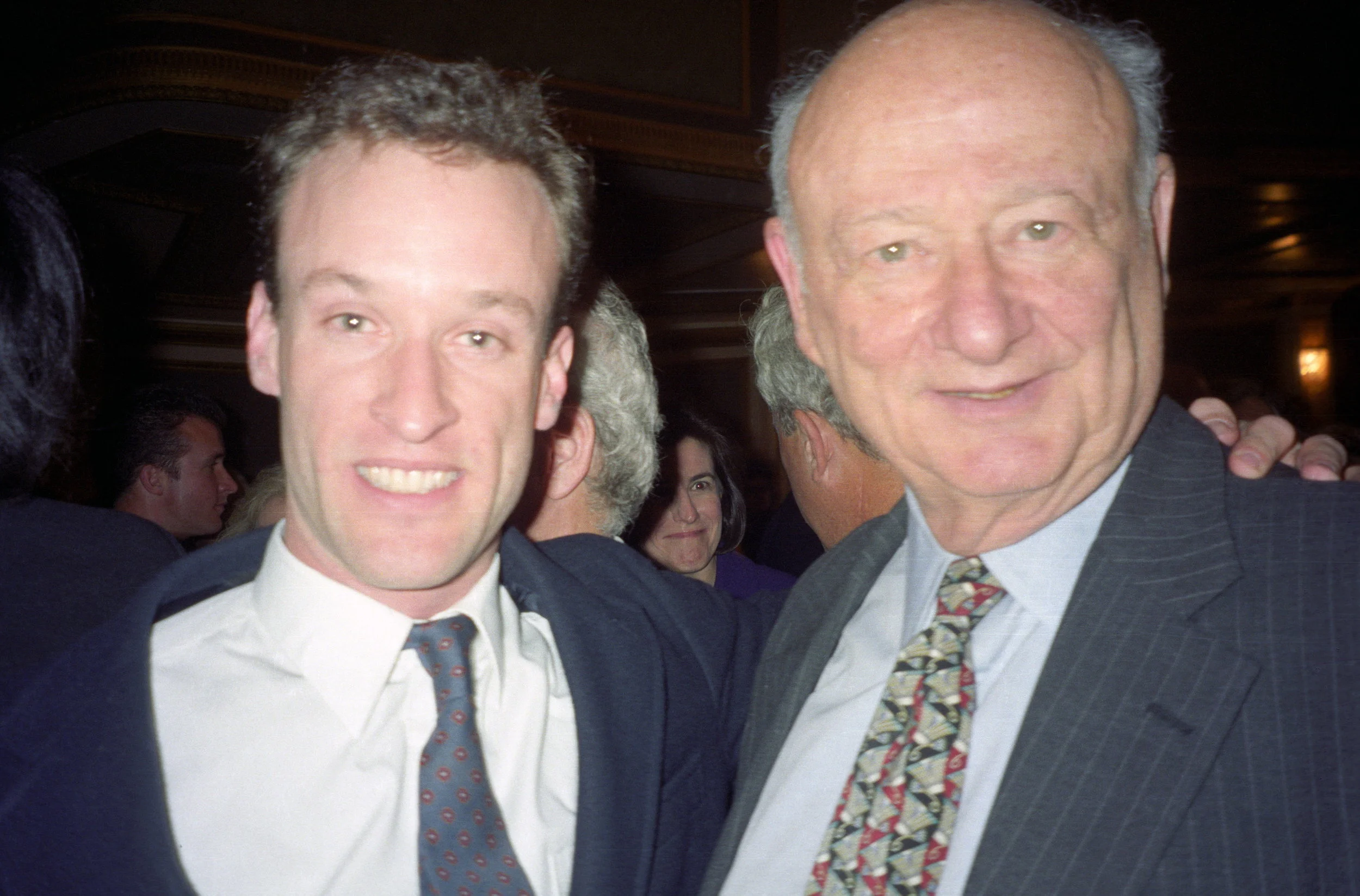 Alex with Ed Koch, February 21, 2000 Democratic National Debate, Apollo Theatre