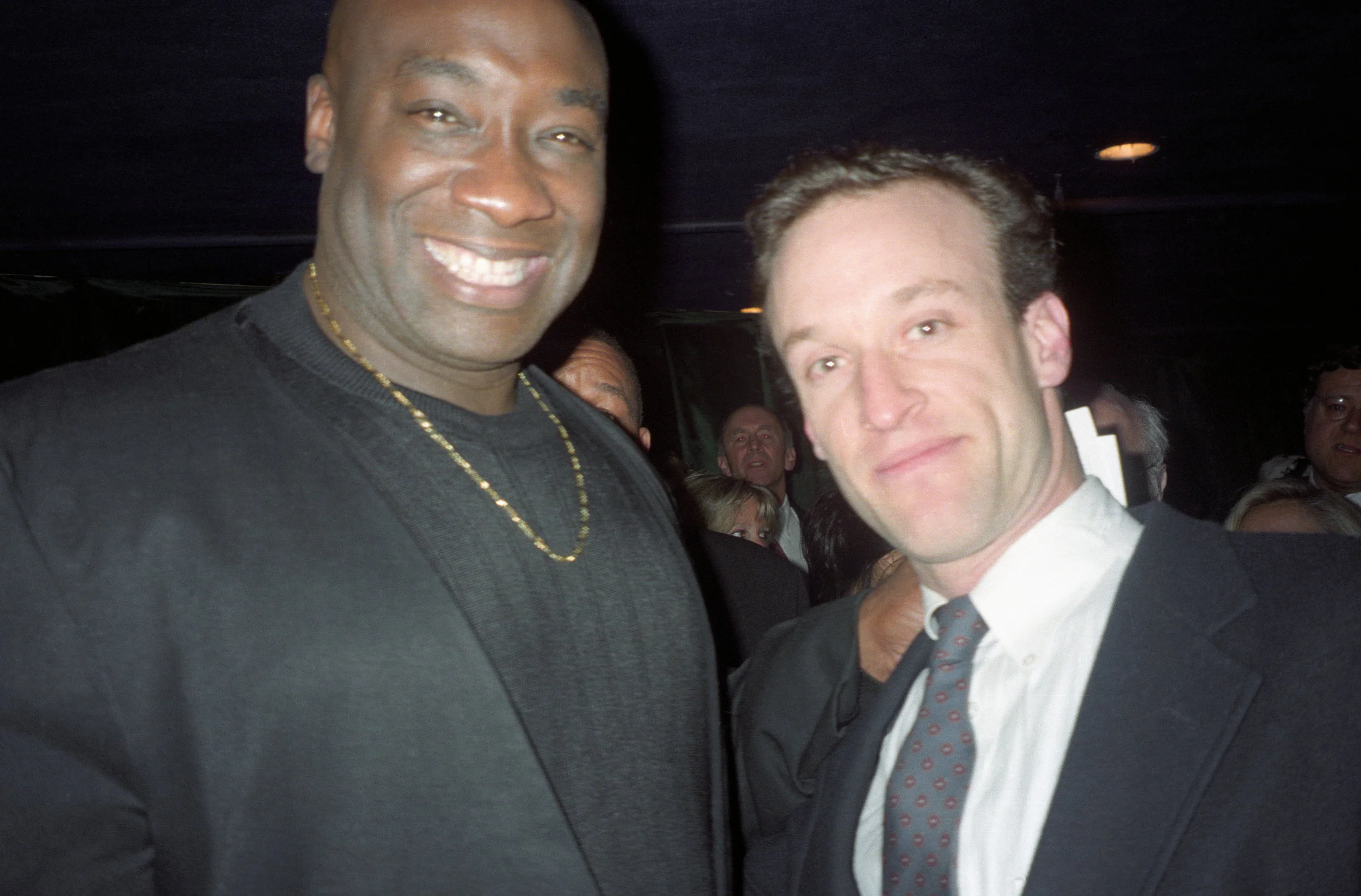 Alex with Micheal Duncan, December 8, 1999 Green Mile afterparty