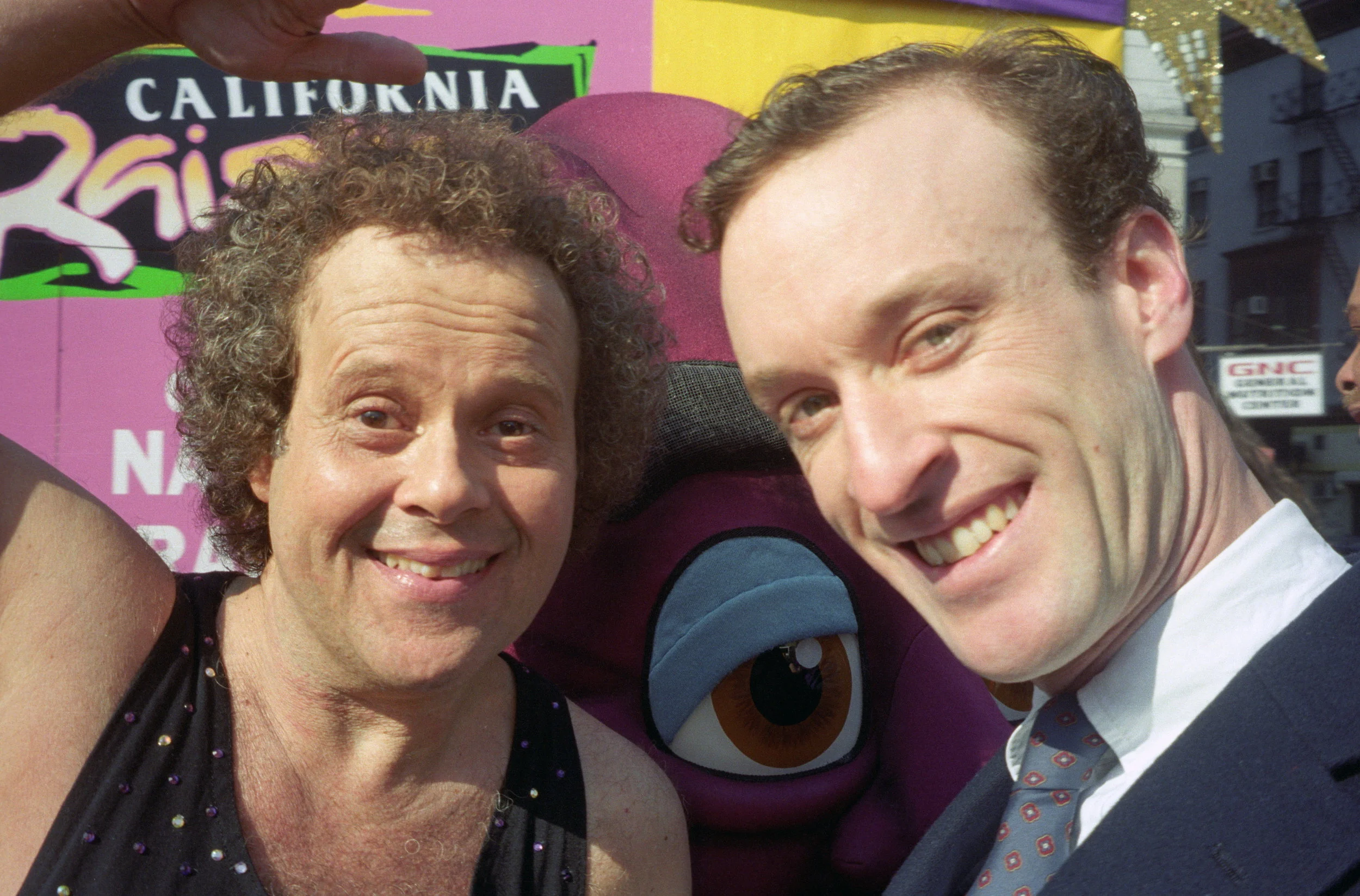 Alex with Richard Simmons, November 1999 California Raisin Promotion, Union Square